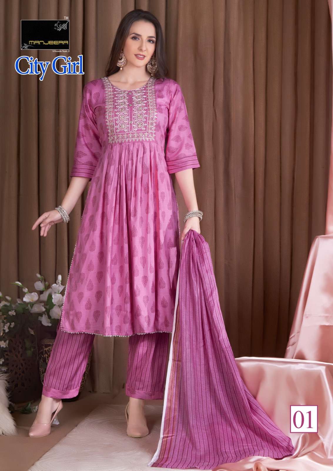 City Girl By Manjeera 01 To 08 Series Beautiful Stylish Suits Fancy Colorful Casual Wear & Ethnic Wear & Ready To Wear Fancy Dresses At Wholesale Price