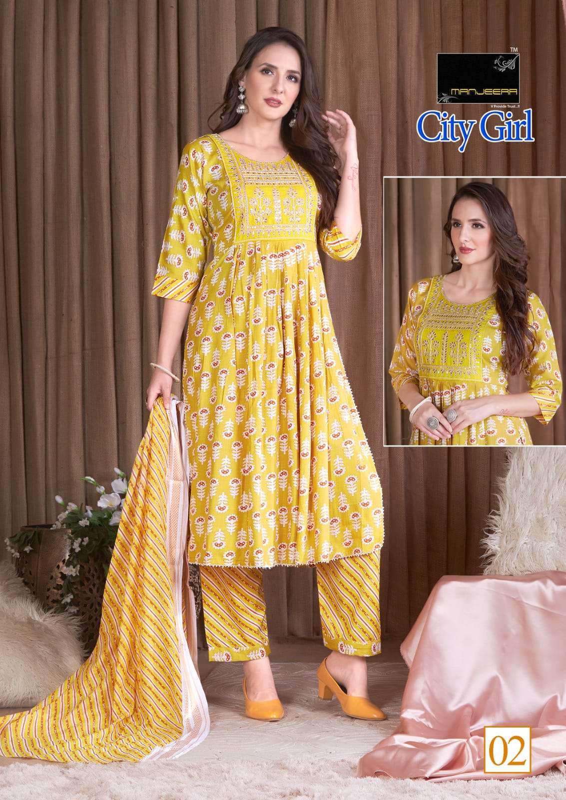 City Girl By Manjeera 01 To 08 Series Beautiful Stylish Suits Fancy Colorful Casual Wear & Ethnic Wear & Ready To Wear Fancy Dresses At Wholesale Price