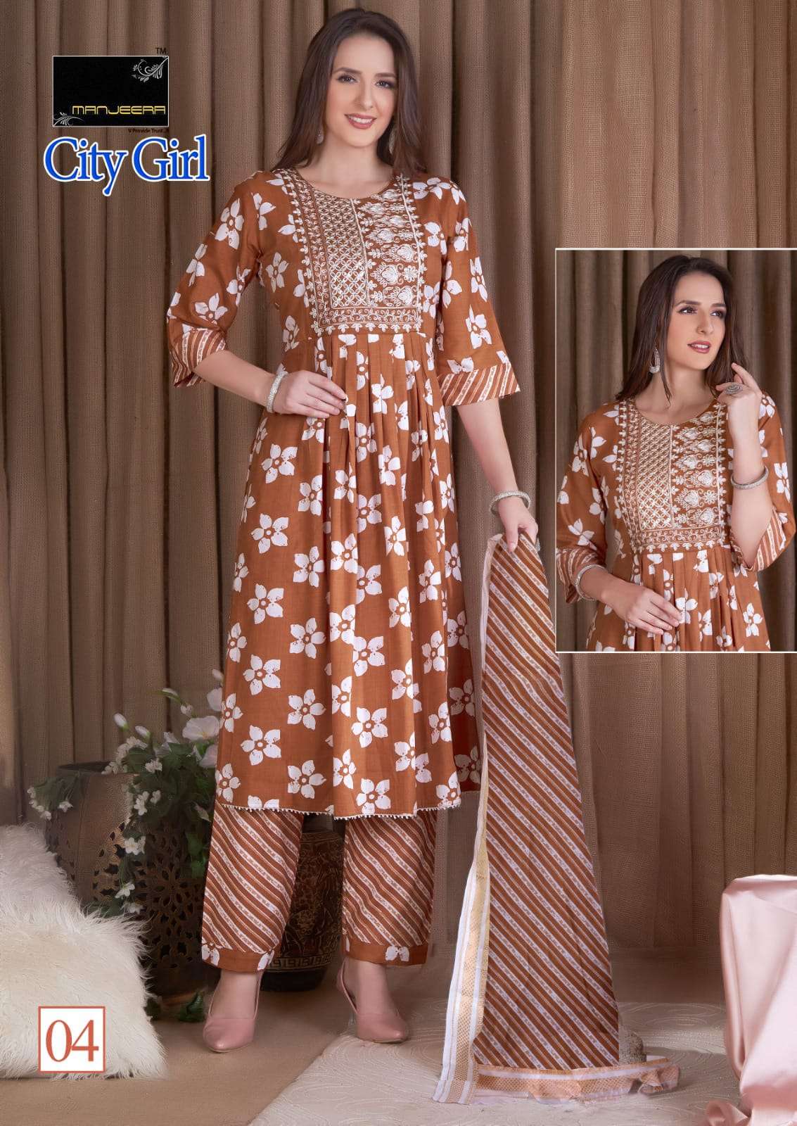 City Girl By Manjeera 01 To 08 Series Beautiful Stylish Suits Fancy Colorful Casual Wear & Ethnic Wear & Ready To Wear Fancy Dresses At Wholesale Price