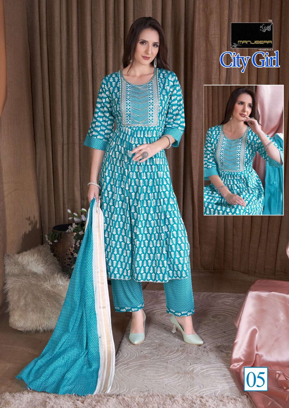 City Girl By Manjeera 01 To 08 Series Beautiful Stylish Suits Fancy Colorful Casual Wear & Ethnic Wear & Ready To Wear Fancy Dresses At Wholesale Price