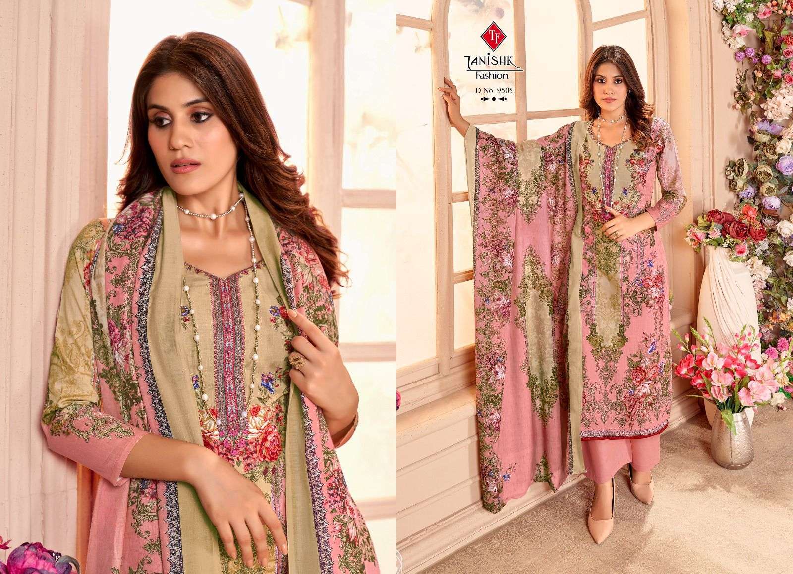 Nayra By Tanishk Fashion 9501 To 9508 Series Beautiful Festive Suits Colorful Stylish Fancy Casual Wear & Ethnic Wear Pure Cambric Cotton Print Dresses At Wholesale Price