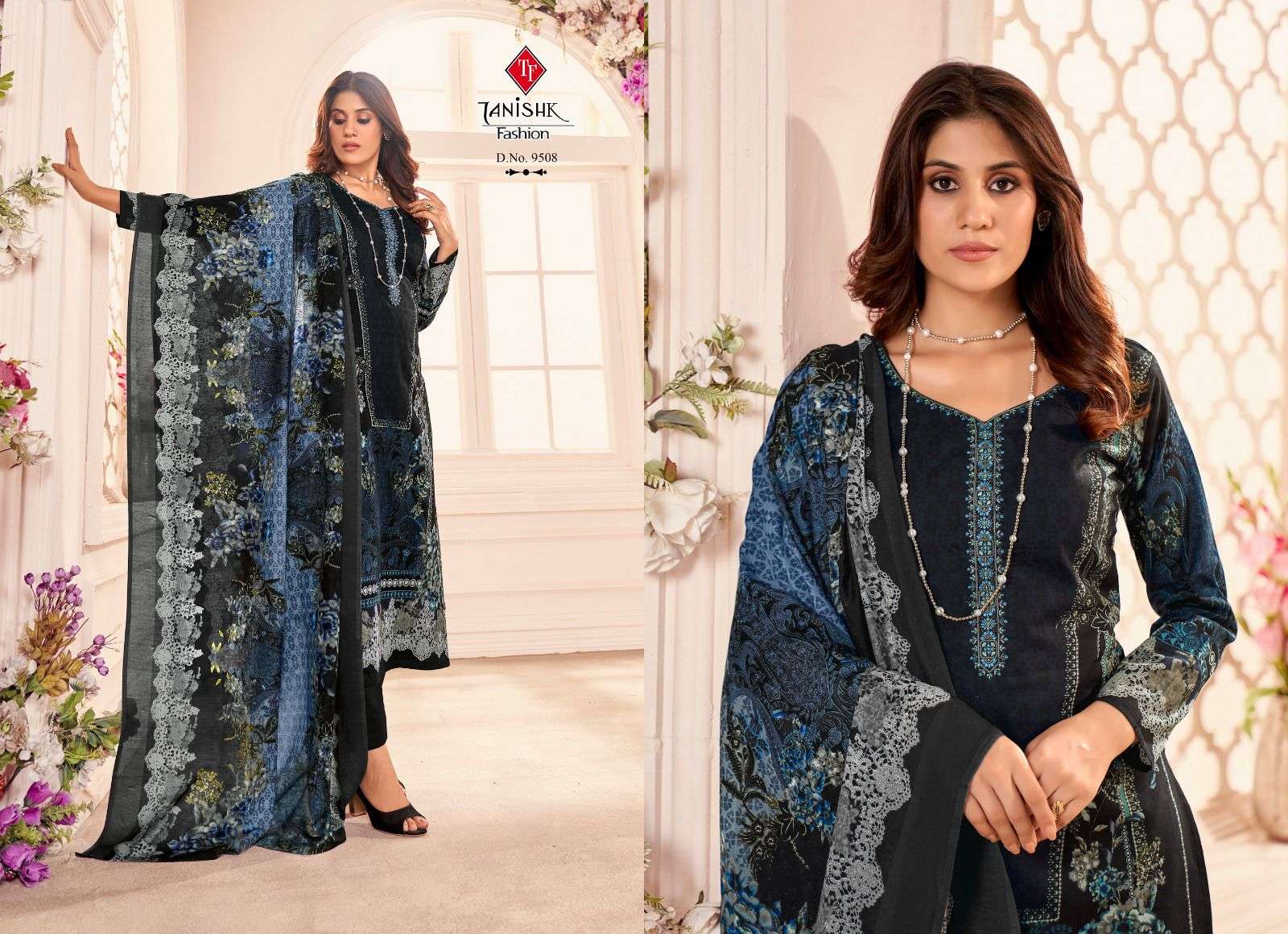 Nayra By Tanishk Fashion 9501 To 9508 Series Beautiful Festive Suits Colorful Stylish Fancy Casual Wear & Ethnic Wear Pure Cambric Cotton Print Dresses At Wholesale Price