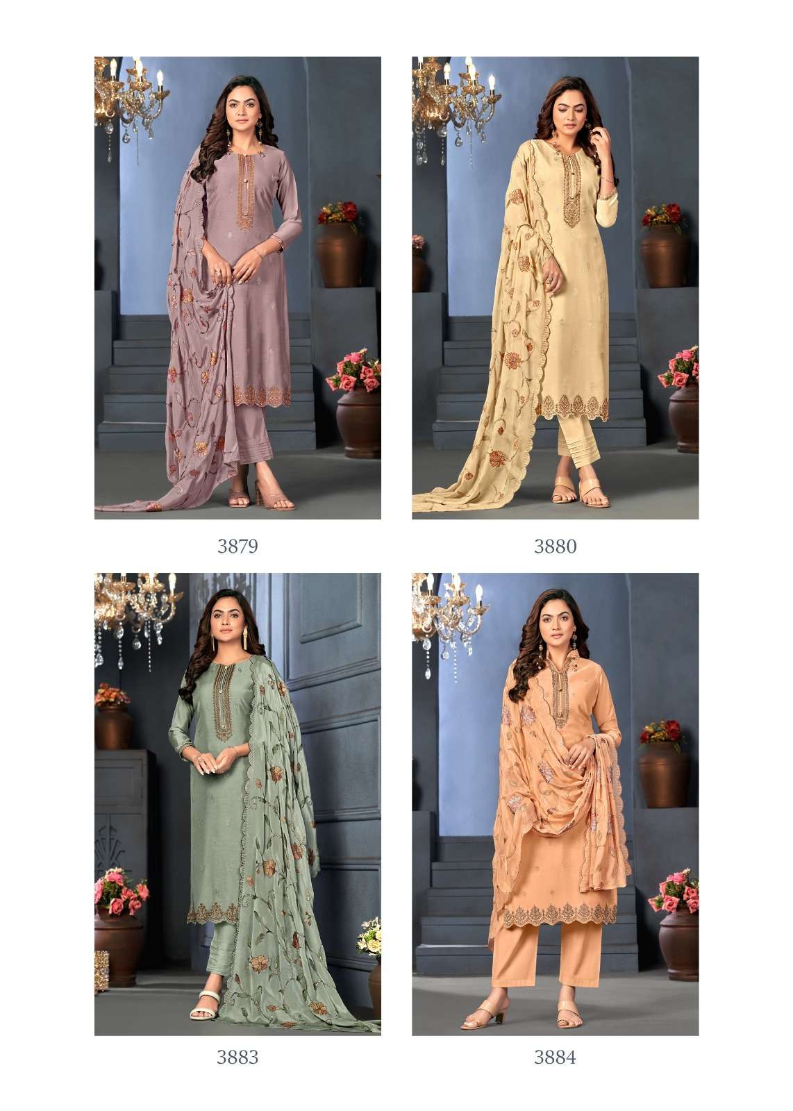 Nawaazish Vol-2 By Bela Fashion 3879 To 3885 Series Beautiful Festive Suits Colorful Stylish Fancy Casual Wear & Ethnic Wear Cotton Silk Embroidered Dresses At Wholesale Price