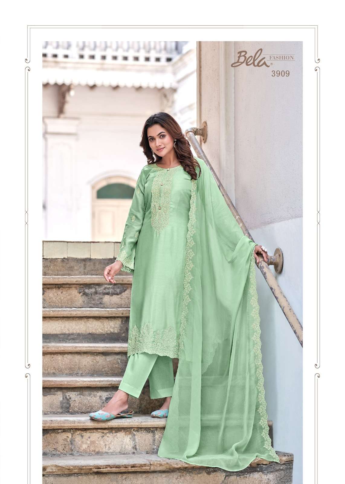 Shakeba By Bela Fashion 3906 To 3912 Series Beautiful Festive Suits Colorful Stylish Fancy Casual Wear & Ethnic Wear Pure Muslin Digital Print Dresses At Wholesale Price