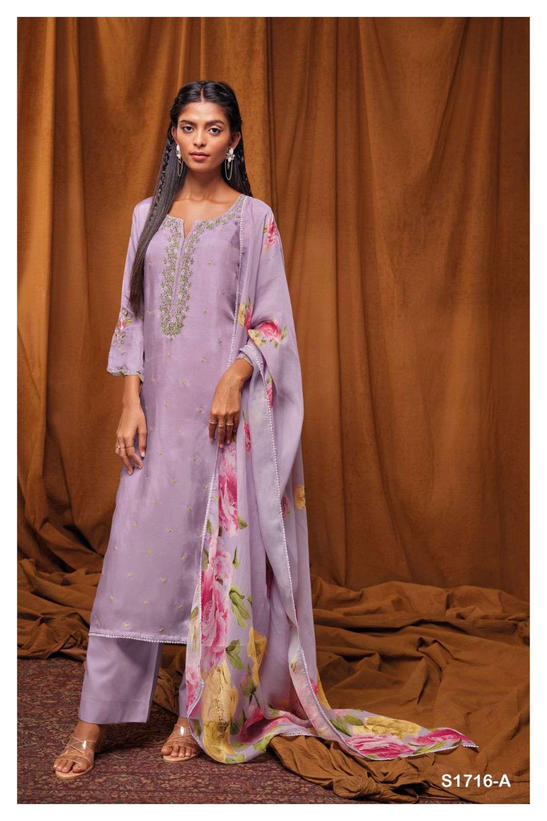 Bandana-1716 By Ganga Fashion 1716-A To 1716-B Series Designer Festive Suits Beautiful Fancy Stylish Colorful Party Wear & Occasional Wear Bemberg Silk Dresses At Wholesale Price