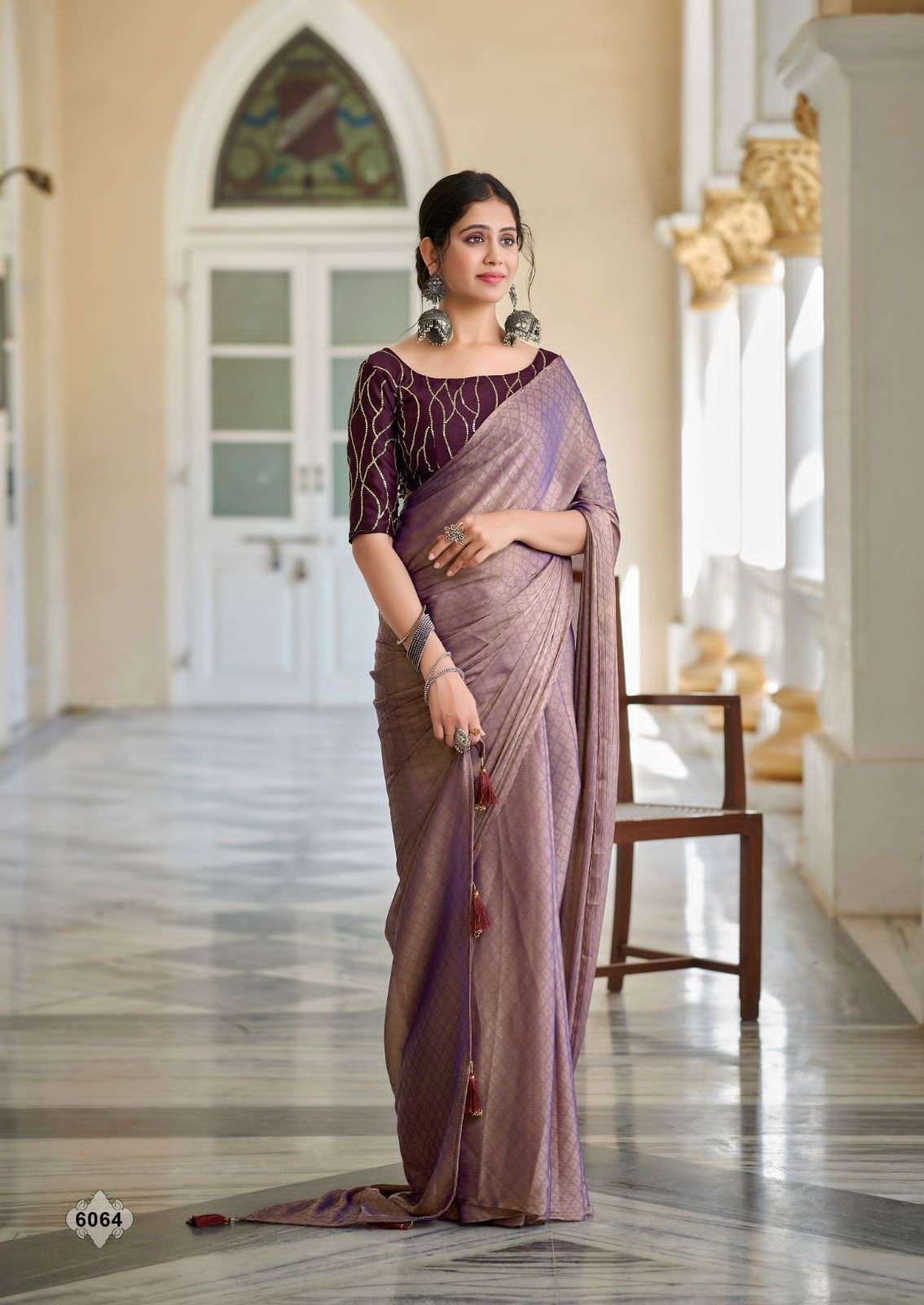 Mirai By Kashvi Creation 6063 To 6070 Series Indian Traditional Wear Collection Beautiful Stylish Fancy Colorful Party Wear & Occasional Wear Soft Satin Sarees At Wholesale Price