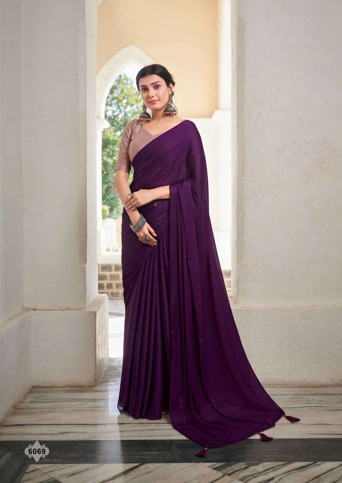 Mirai By Kashvi Creation 6063 To 6070 Series Indian Traditional Wear Collection Beautiful Stylish Fancy Colorful Party Wear & Occasional Wear Soft Satin Sarees At Wholesale Price