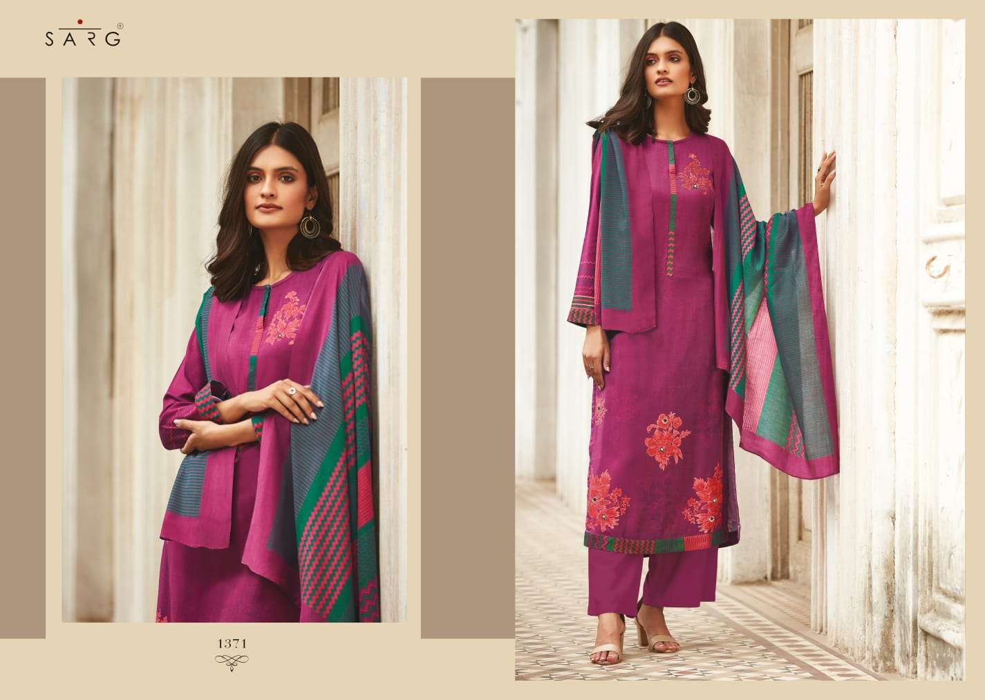 Aromatic Meadow By Sarg Beautiful Stylish Festive Suits Fancy Colorful Casual Wear & Ethnic Wear & Ready To Wear Pure Lawn Cotton Print Dresses At Wholesale Price