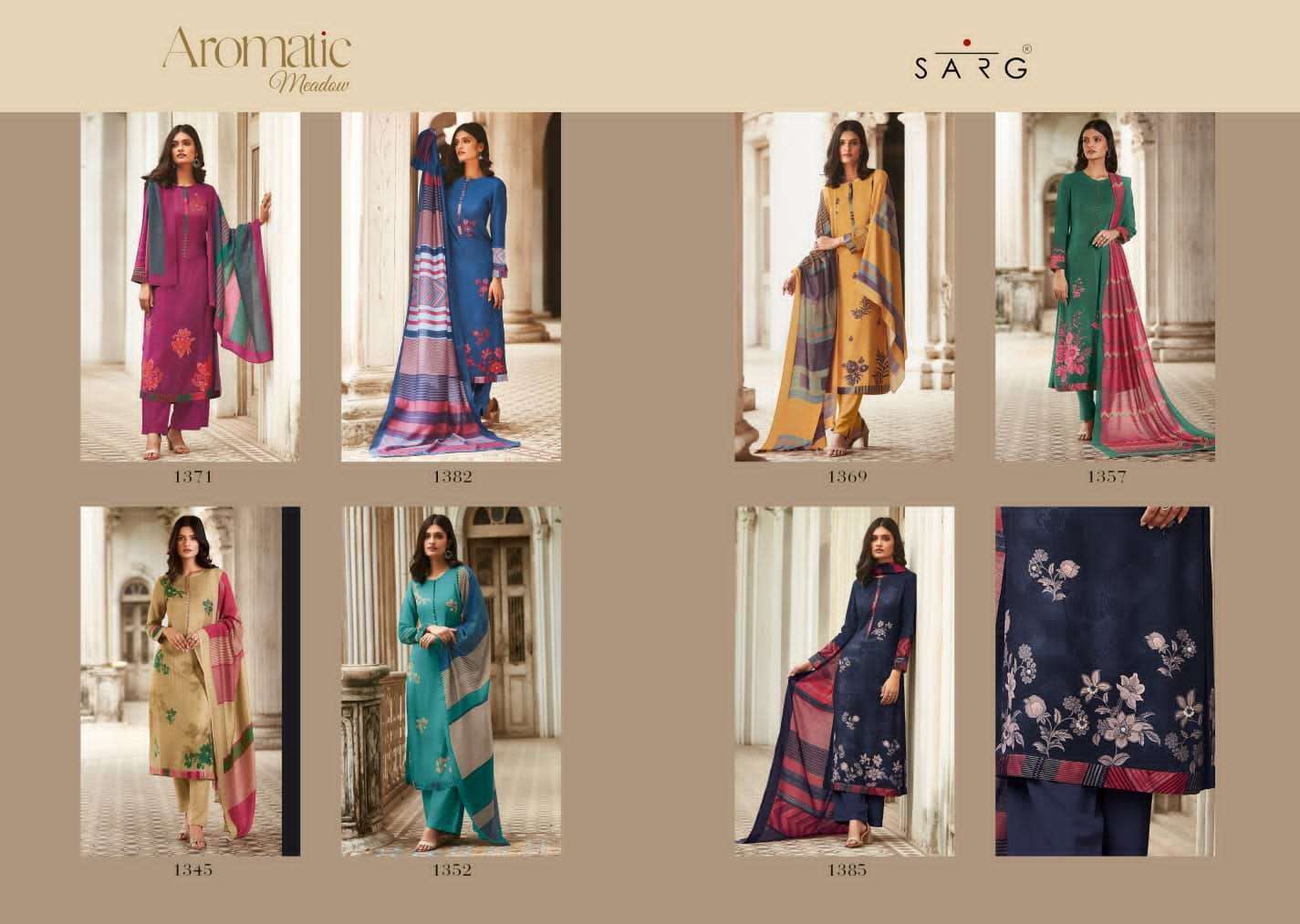 Aromatic Meadow By Sarg Beautiful Stylish Festive Suits Fancy Colorful Casual Wear & Ethnic Wear & Ready To Wear Pure Lawn Cotton Print Dresses At Wholesale Price