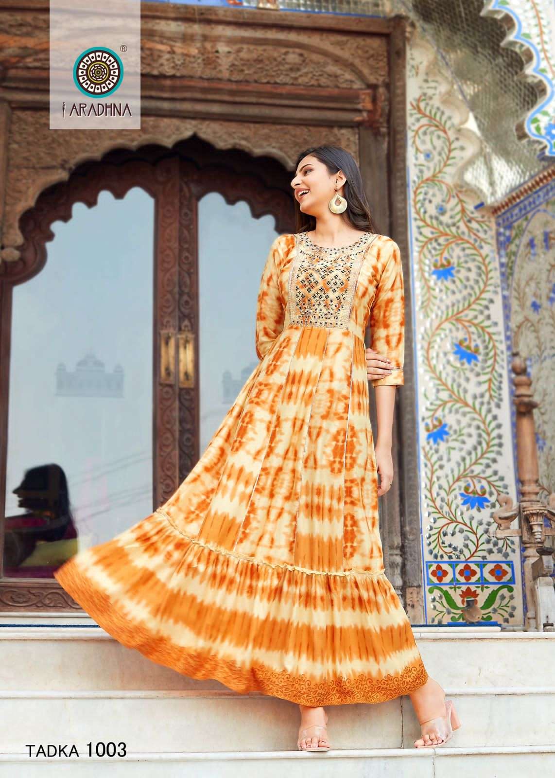 Fashion Tadka Vol-1 By Aradhna Fashion 1001 To 1010 Series Designer Stylish Fancy Colorful Beautiful Party Wear & Ethnic Wear Collection Rayon Print Gowns At Wholesale Price