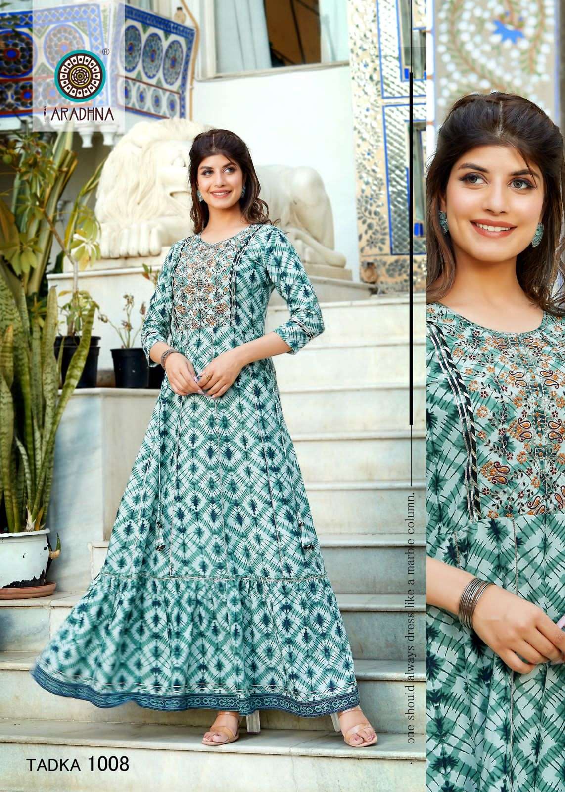 Fashion Tadka Vol-1 By Aradhna Fashion 1001 To 1010 Series Designer Stylish Fancy Colorful Beautiful Party Wear & Ethnic Wear Collection Rayon Print Gowns At Wholesale Price