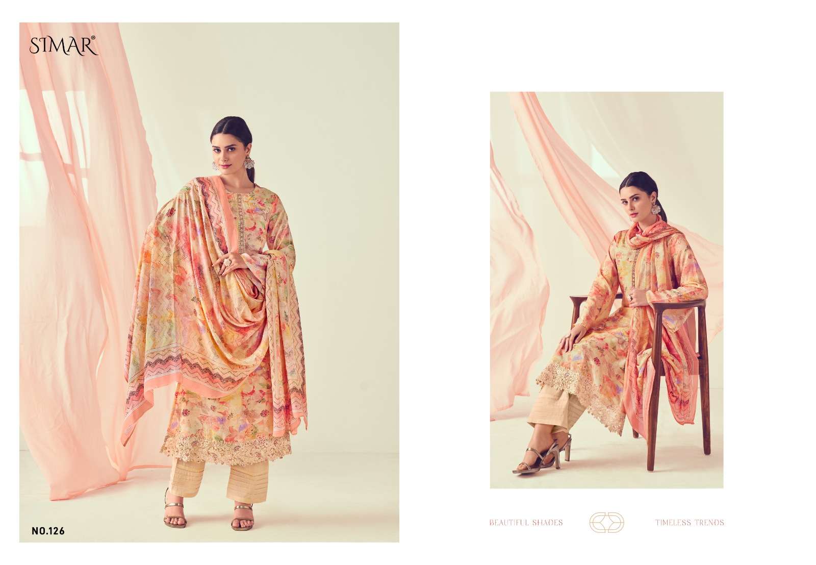 Haseena By Glossy 126 To 130 Beautiful Stylish Festive Suits Fancy Colorful Casual Wear & Ethnic Wear & Ready To Wear Viscose Muslin Digital Print Dresses At Wholesale Price