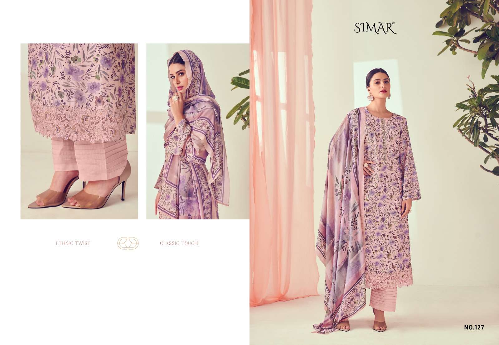 Haseena By Glossy 126 To 130 Beautiful Stylish Festive Suits Fancy Colorful Casual Wear & Ethnic Wear & Ready To Wear Viscose Muslin Digital Print Dresses At Wholesale Price