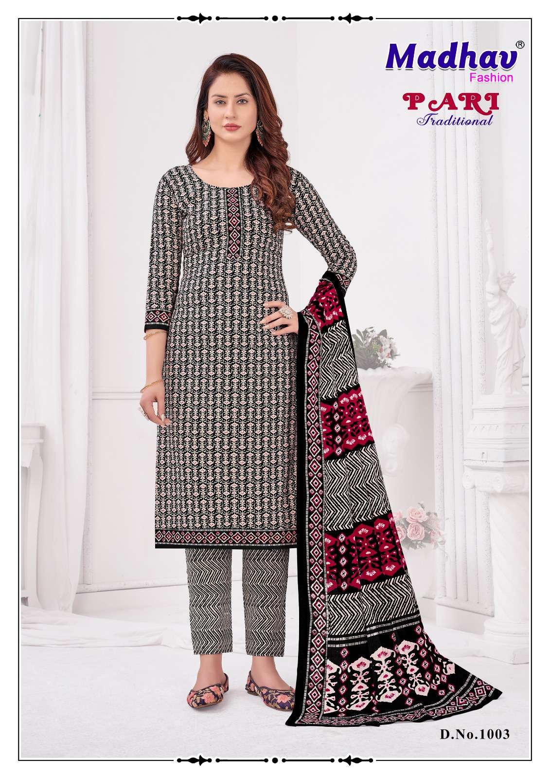 Pari Vol-1 By Madhav Fashion 1001 To 1010 Series Beautiful Suits Colorful Stylish Fancy Casual Wear Pure Cotton Print Dresses At Wholesale Price