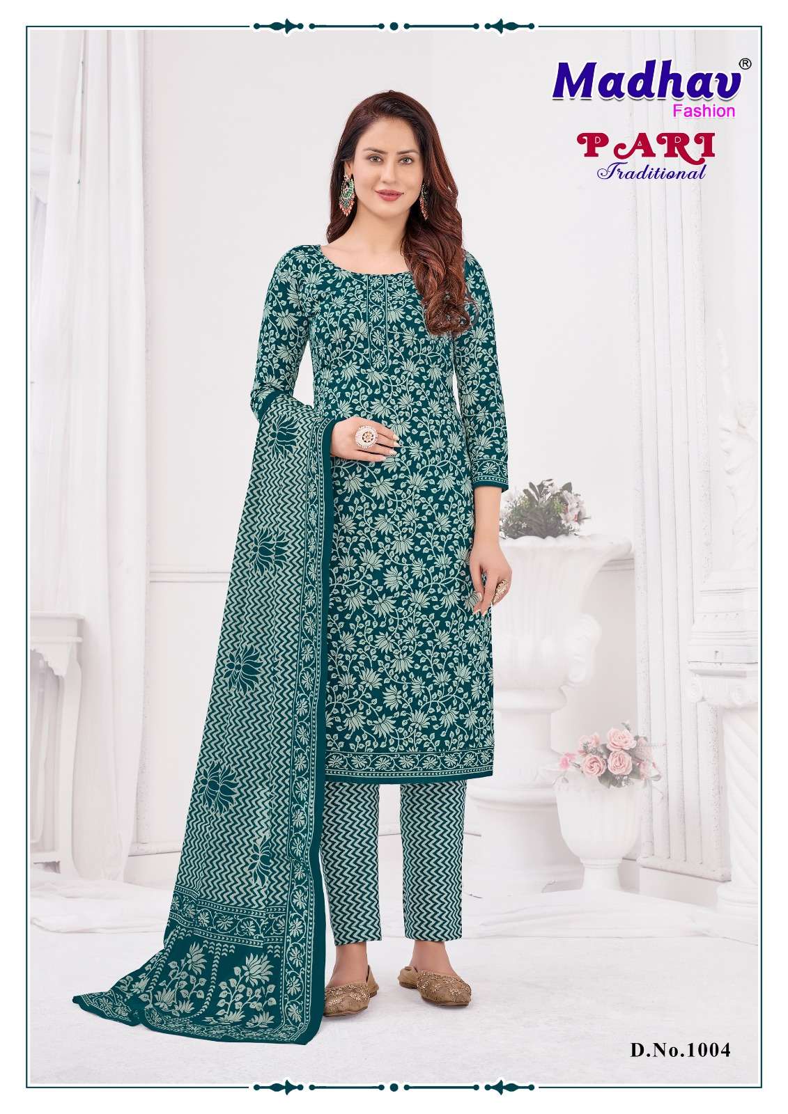 Pari Vol-1 By Madhav Fashion 1001 To 1010 Series Beautiful Suits Colorful Stylish Fancy Casual Wear Pure Cotton Print Dresses At Wholesale Price
