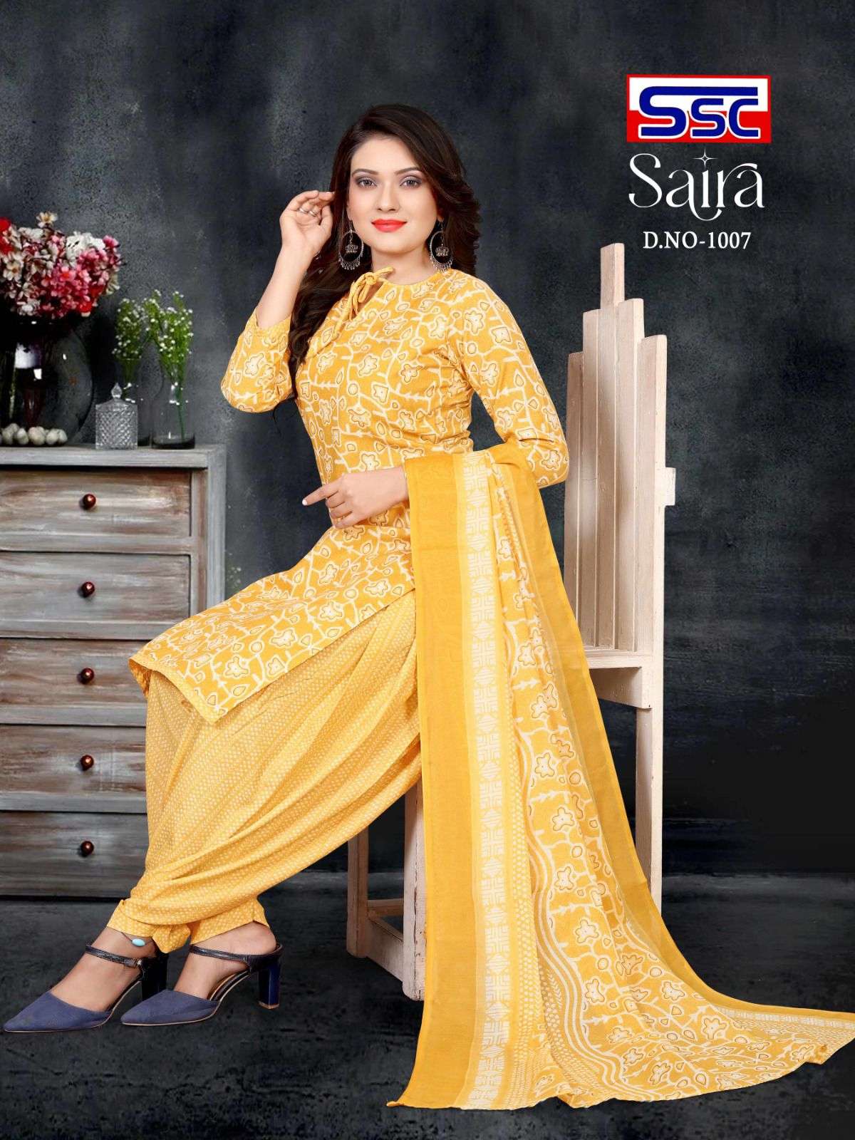 Saira By Shree Shanti Creation 1001 To 1012 Series Beautiful Festive Suits Colorful Stylish Fancy Casual Wear & Ethnic Wear Pure Cotton Print Dresses At Wholesale Price