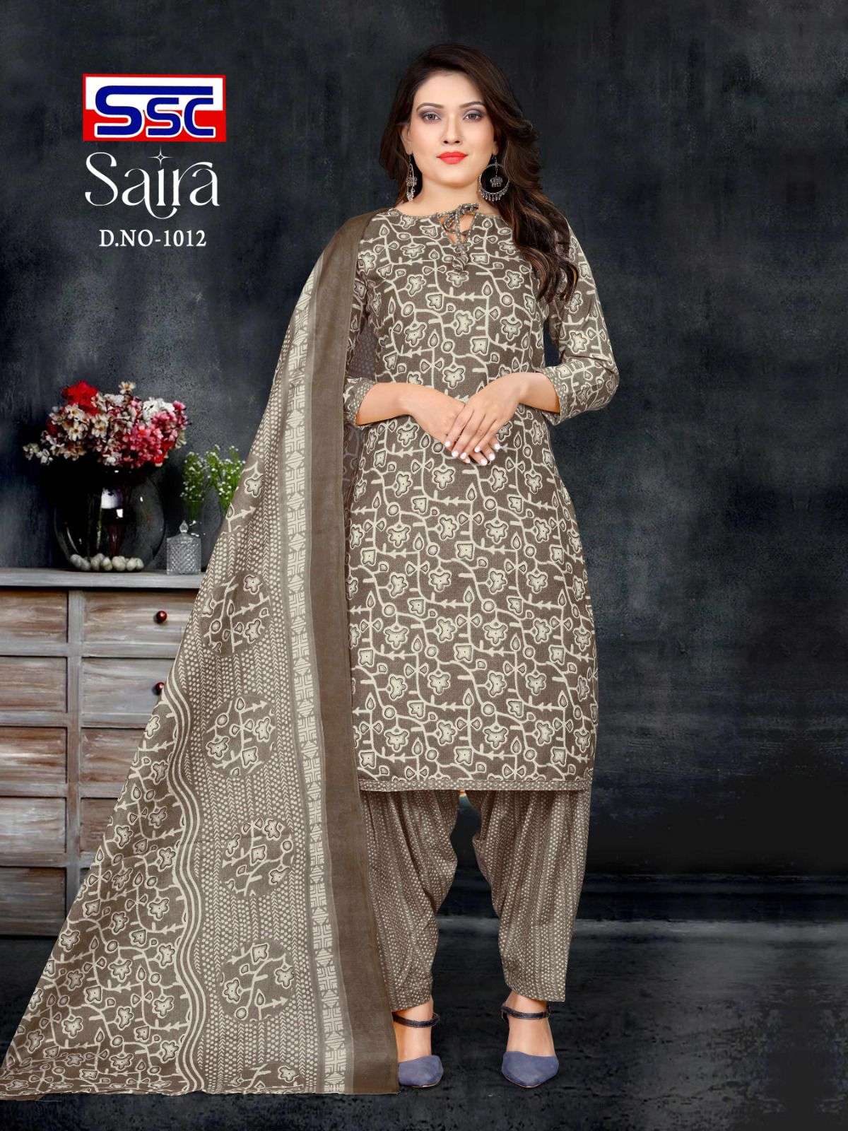 Saira By Shree Shanti Creation 1001 To 1012 Series Beautiful Festive Suits Colorful Stylish Fancy Casual Wear & Ethnic Wear Pure Cotton Print Dresses At Wholesale Price