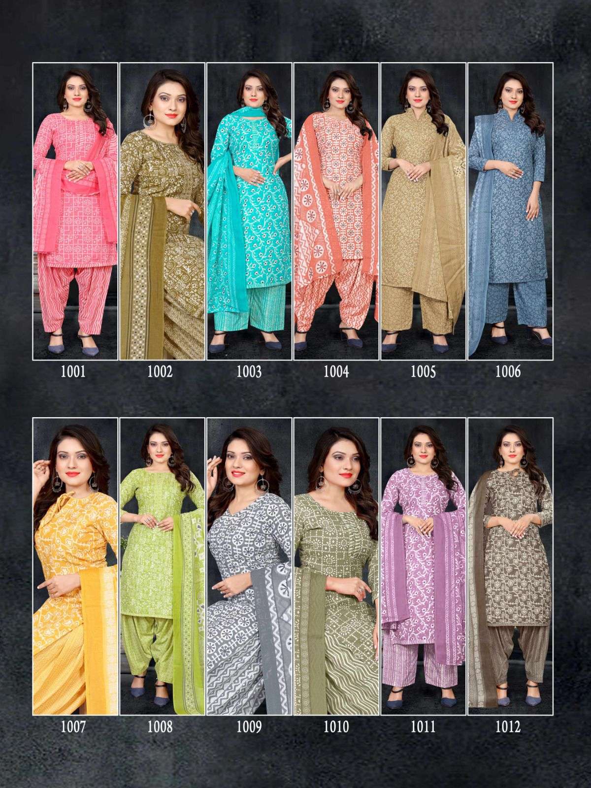 Saira By Shree Shanti Creation 1001 To 1012 Series Beautiful Festive Suits Colorful Stylish Fancy Casual Wear & Ethnic Wear Pure Cotton Print Dresses At Wholesale Price