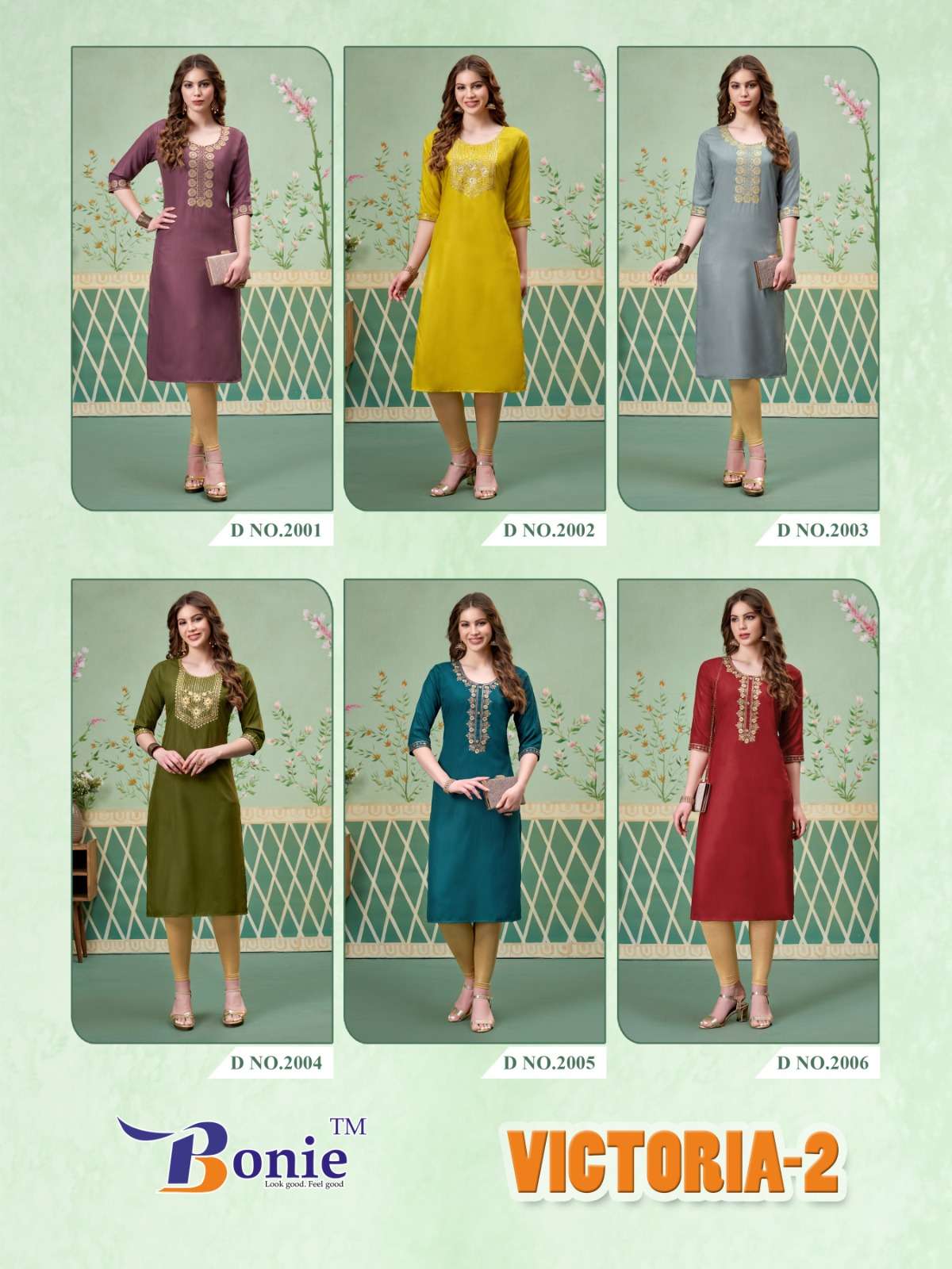 Victoria Vol-2 By Bonie 2001 To 2006 Series Beautiful Stylish Fancy Colorful Casual Wear & Ethnic Wear Silk With Work Kurtis At Wholesale Price