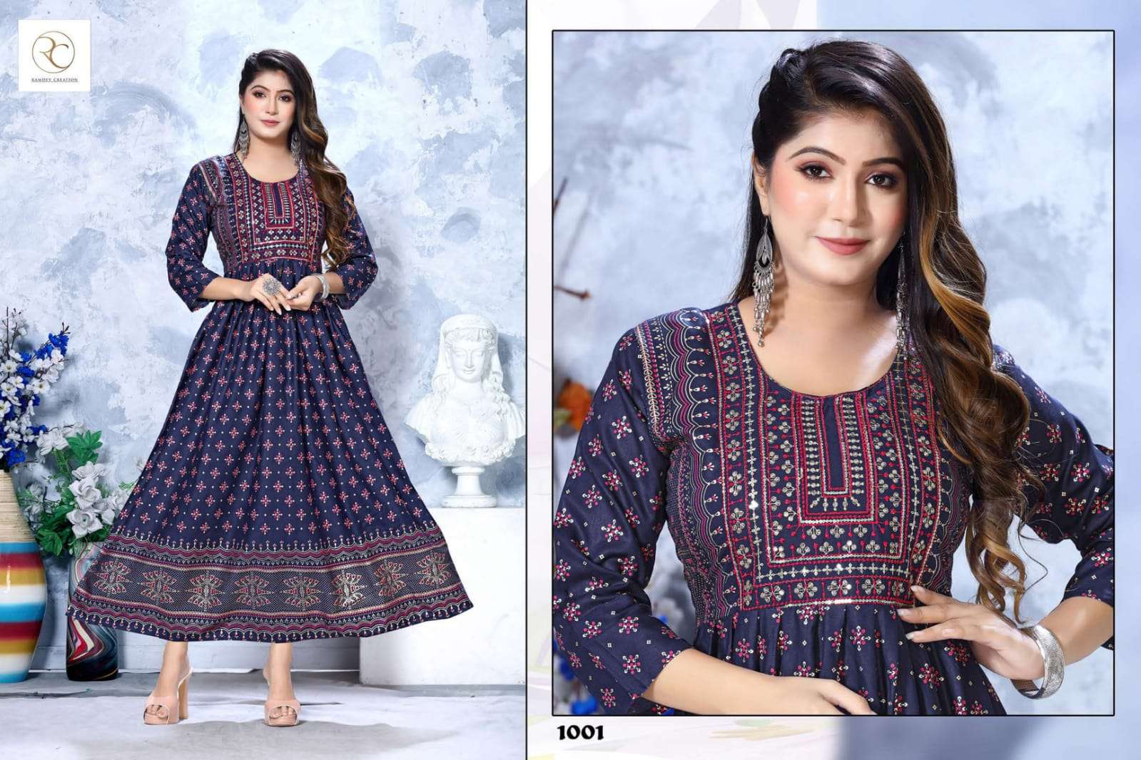 Manchali Vol-5 By Rc 1001 To 1008 Series Beautiful Stylish Fancy Colorful Casual Wear & Ethnic Wear Rayon Print Gowns At Wholesale Price