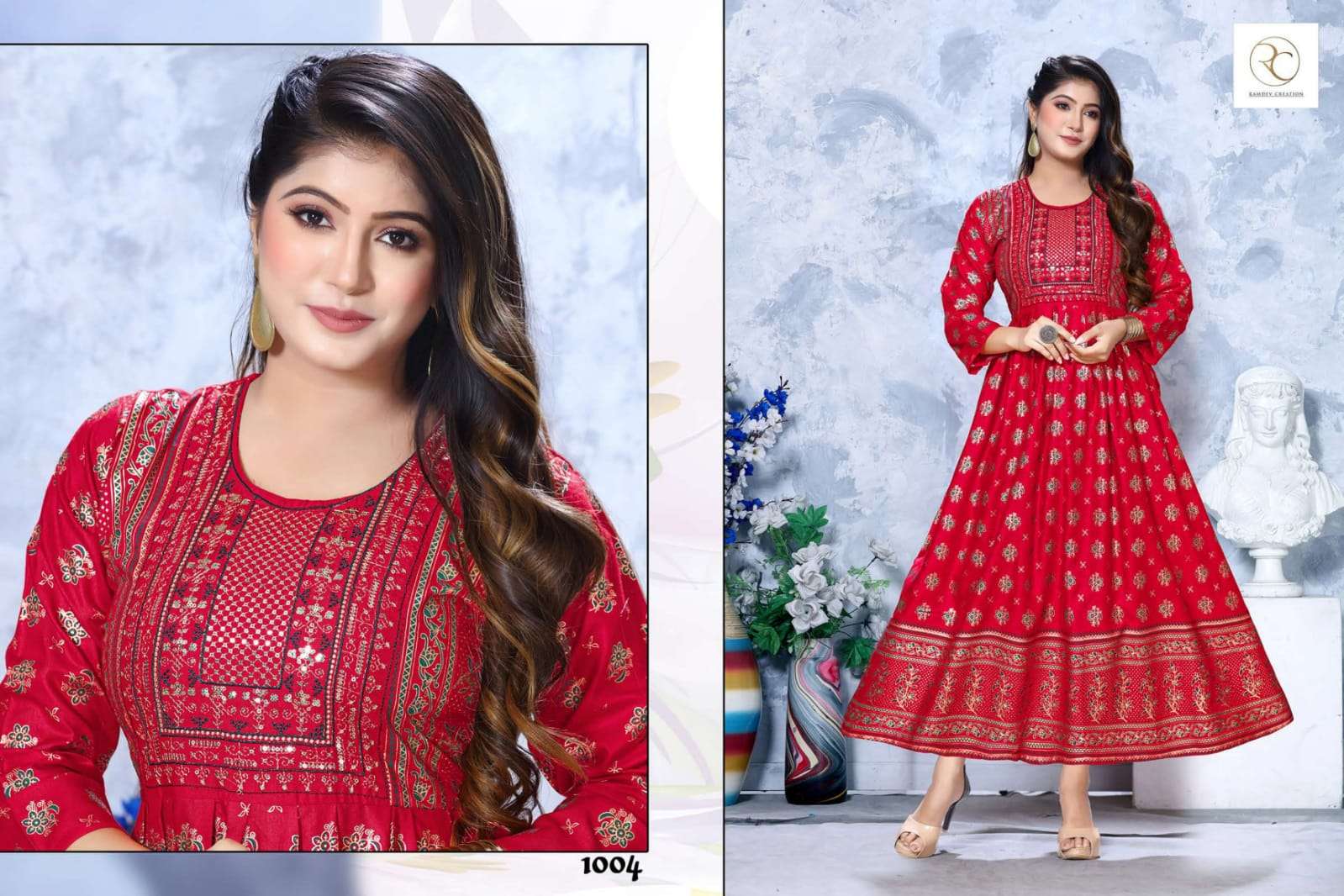 Manchali Vol-5 By Rc 1001 To 1008 Series Beautiful Stylish Fancy Colorful Casual Wear & Ethnic Wear Rayon Print Gowns At Wholesale Price