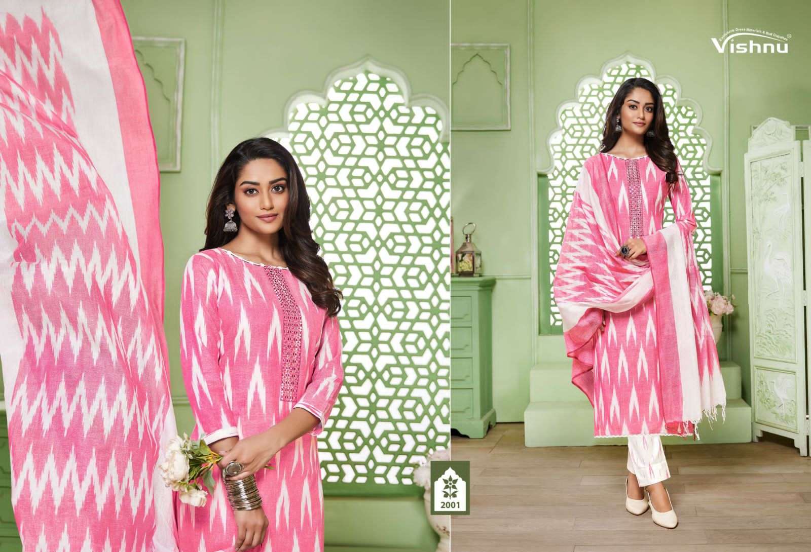 Ikkat By Vishnu 2001 To 2011 Series Beautiful Suits Colorful Stylish Fancy Casual Wear & Ethnic Wear Pure Cotton Print Dresses At Wholesale Price