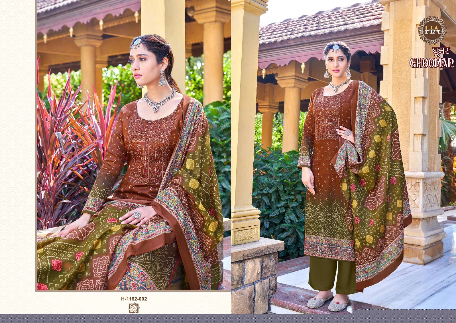 Ghoomer Vol-3 By Harshit Fashion Hub 1162-001 To 1162-008 Series Beautiful Pakistani Suits Colorful Stylish Fancy Casual Wear Pure Jam Cotton Embroidered Dresses At Wholesale Price
