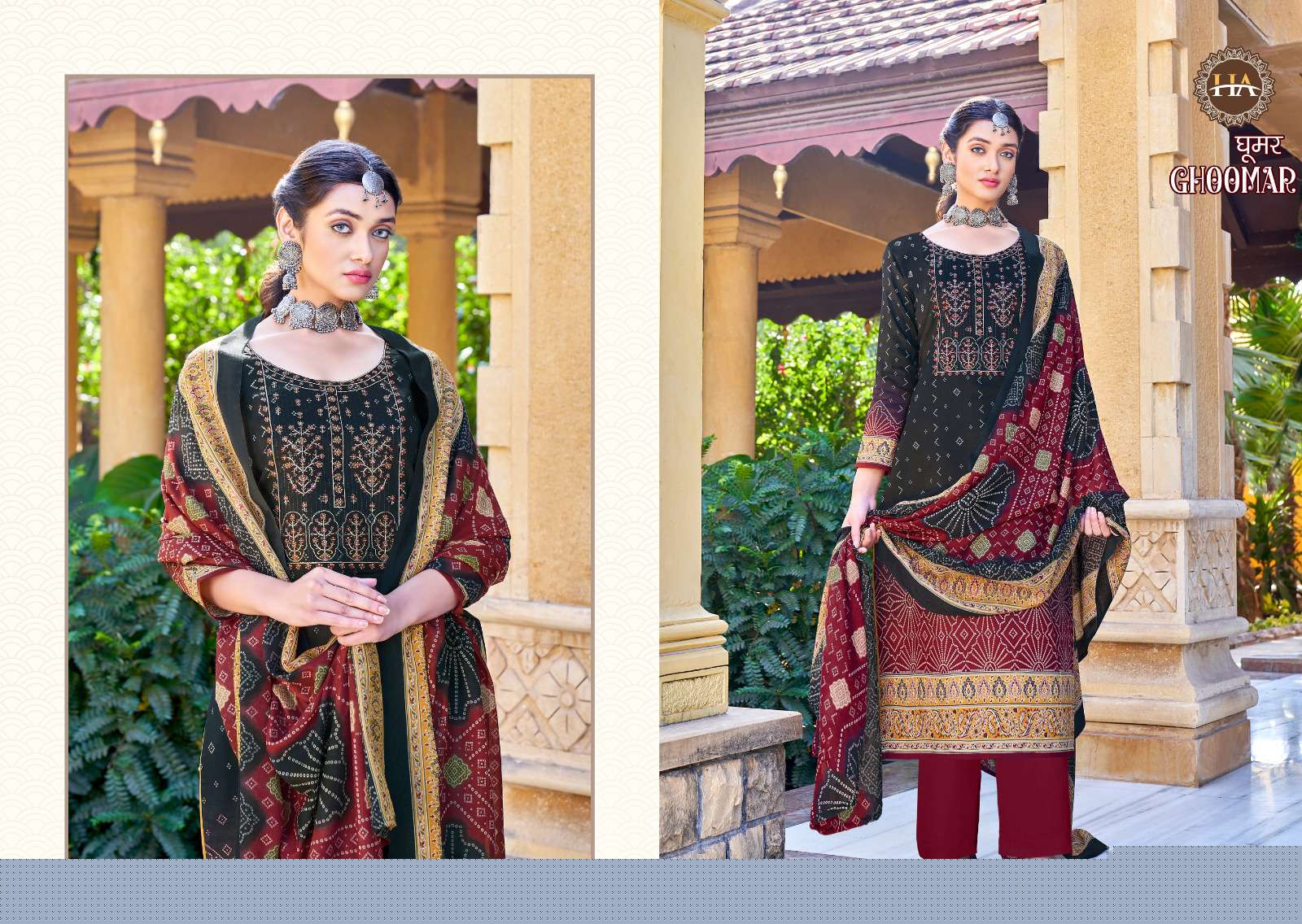 Ghoomer Vol-3 By Harshit Fashion Hub 1162-001 To 1162-008 Series Beautiful Pakistani Suits Colorful Stylish Fancy Casual Wear Pure Jam Cotton Embroidered Dresses At Wholesale Price