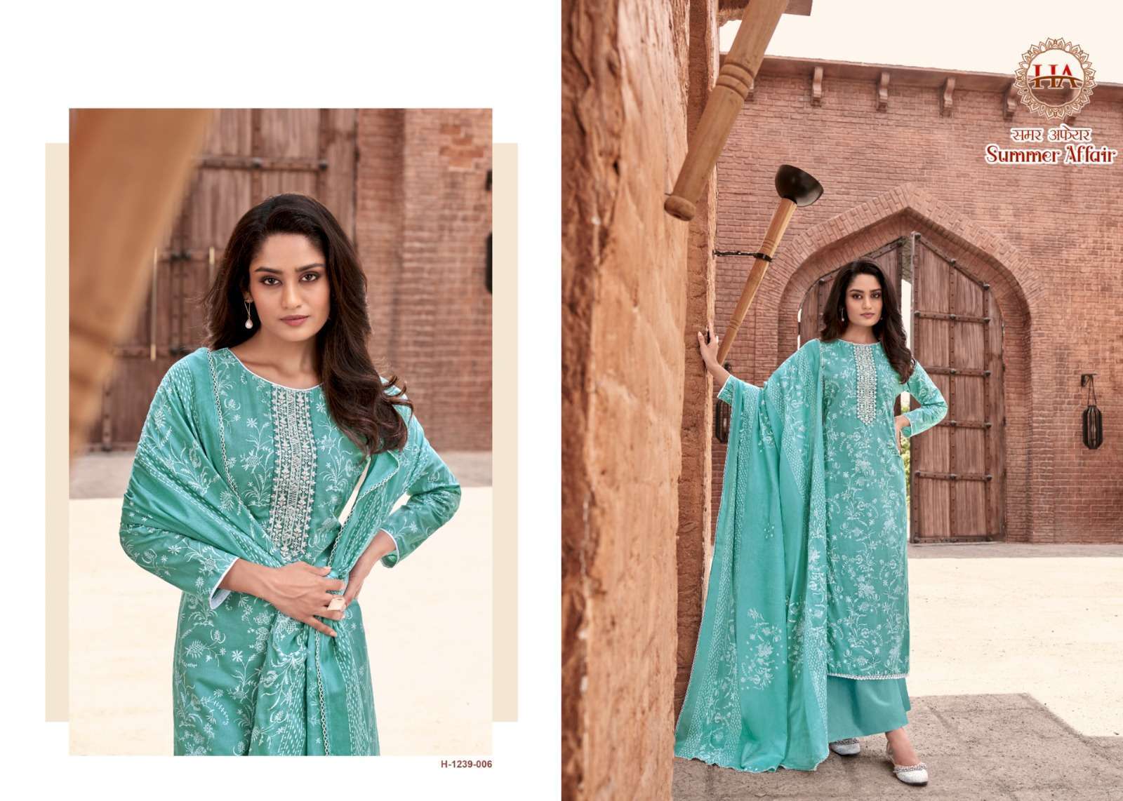 Summer Affair By Harshit Fashion Hub 1239-001 To 1239-008 Series Beautiful Stylish Suits Fancy Colorful Casual Wear & Ethnic Wear & Ready To Wear Pure Cambric Print Dresses At Wholesale Price