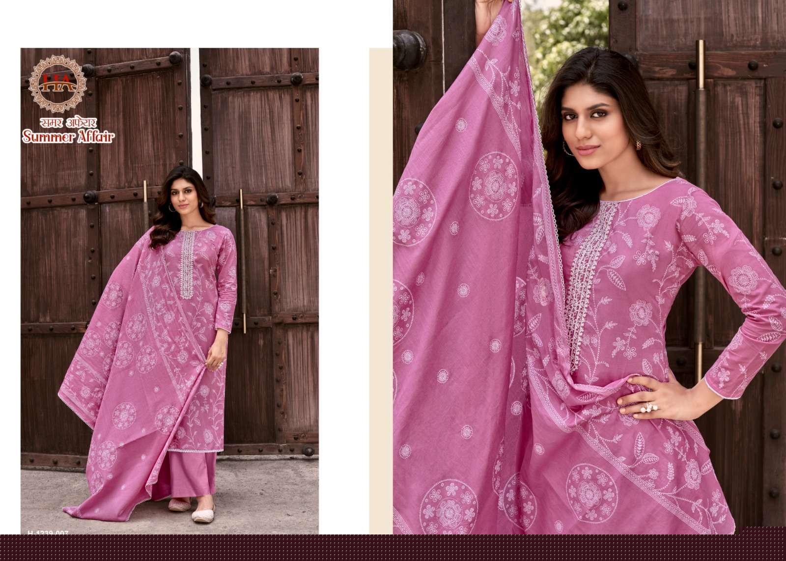 Summer Affair By Harshit Fashion Hub 1239-001 To 1239-008 Series Beautiful Stylish Suits Fancy Colorful Casual Wear & Ethnic Wear & Ready To Wear Pure Cambric Print Dresses At Wholesale Price
