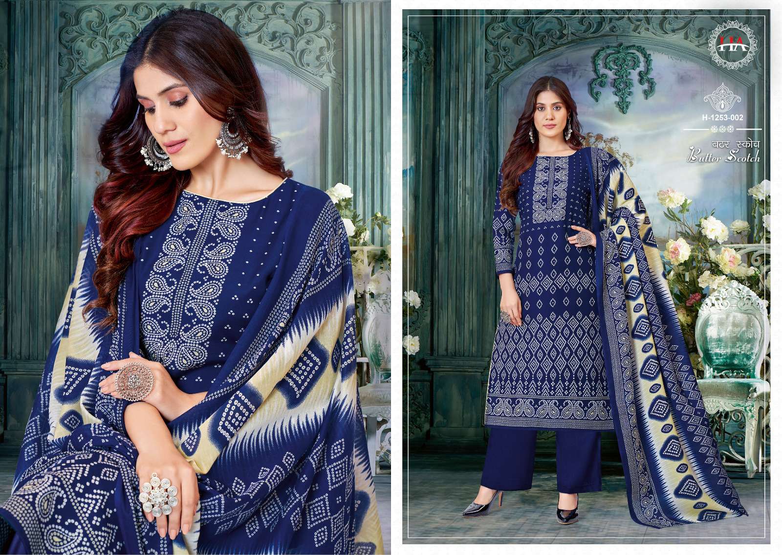 Butter Scotch By Hasrhit Fashion Hub 1253-001 To 1253-010 Series Beautiful Suits Colorful Stylish Fancy Casual Wear & Ethnic Wear Pure Cotton Print Dresses At Wholesale Price