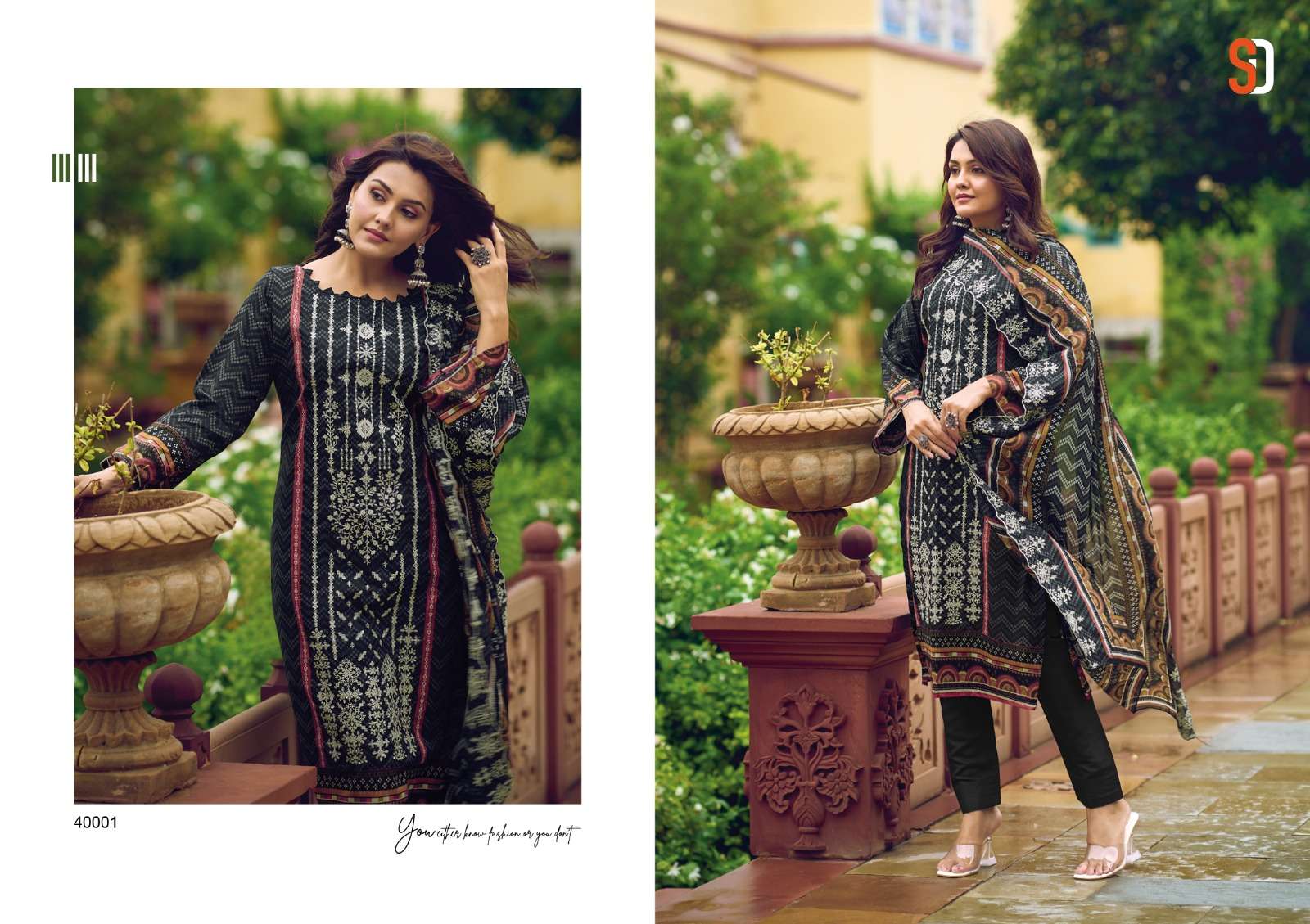 Bin Saeed Lawn Collection Vol-4 By Shraddha Designer 40001 To 40004 Series Designer Pakistani Suits Beautiful Fancy Stylish Colorful Party Wear & Occasional Wear Pure Lawn Cotton Print With Embroidery Dresses At Wholesale Price
