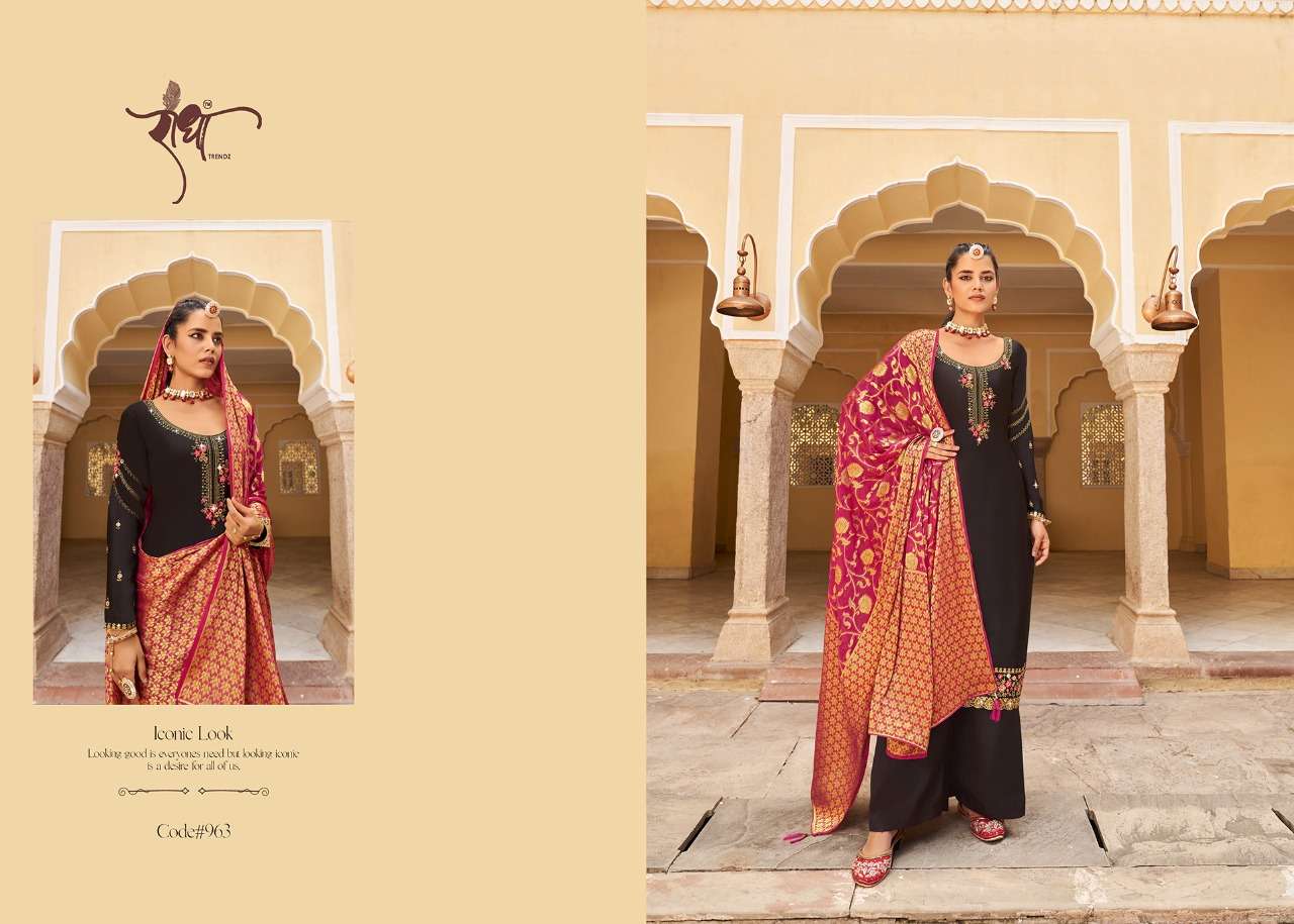 Prem Leela By Radha Trendz 961 To 966 Series Beautiful Festive Suits Colorful Stylish Fancy Casual Wear & Ethnic Wear Silk Georgette Embroidered Dresses At Wholesale Price