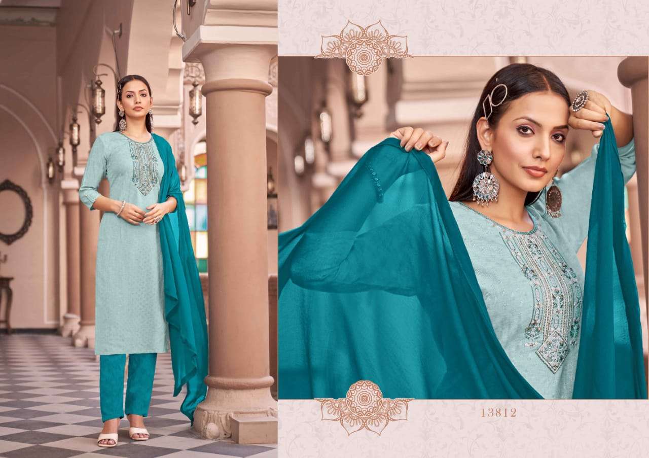 Kaveri By Kalaroop 13811 To 13814 Series Beautiful Suits Colorful Stylish Fancy Casual Wear & Ethnic Wear Heavy Rayon Dresses At Wholesale Price