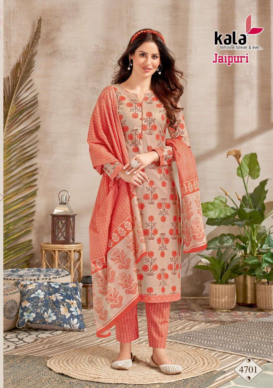 Jaipuri Vol-2 By Kala 4701 To 4712 Series Beautiful Suits Colorful Stylish Fancy Casual Wear Pure Cotton Print Dresses At Wholesale Price