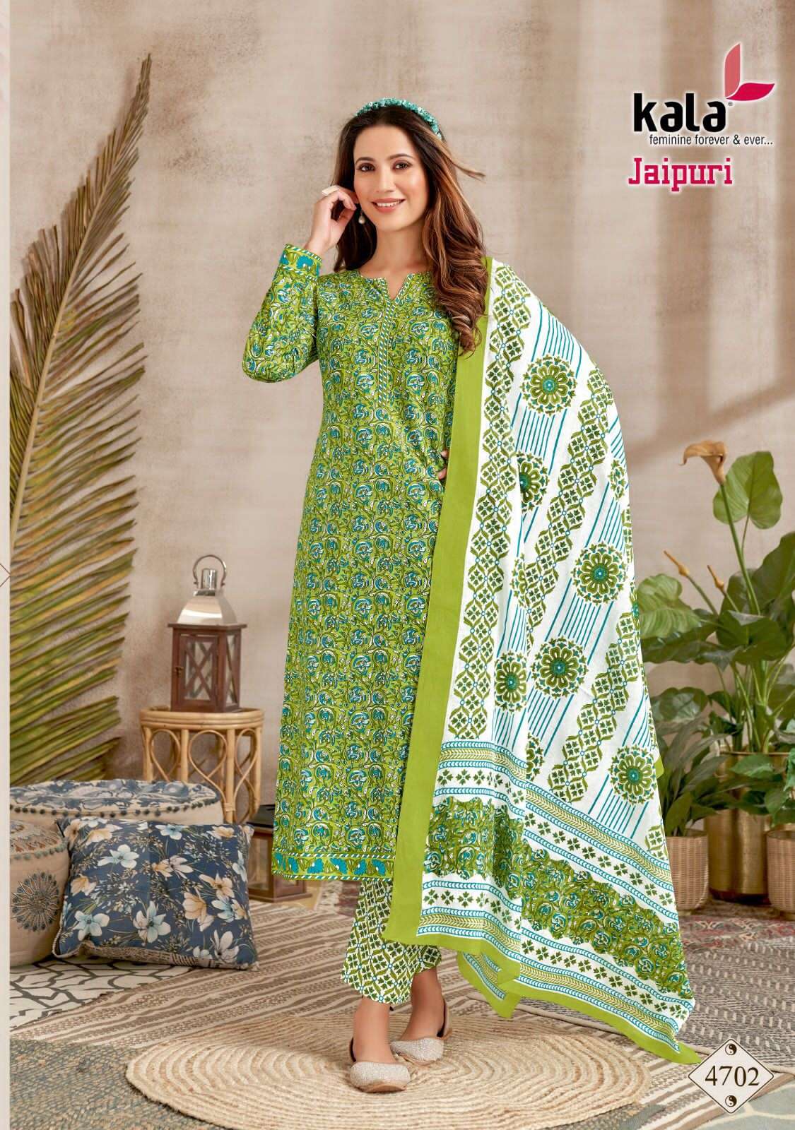 Jaipuri Vol-2 By Kala 4701 To 4712 Series Beautiful Suits Colorful Stylish Fancy Casual Wear Pure Cotton Print Dresses At Wholesale Price