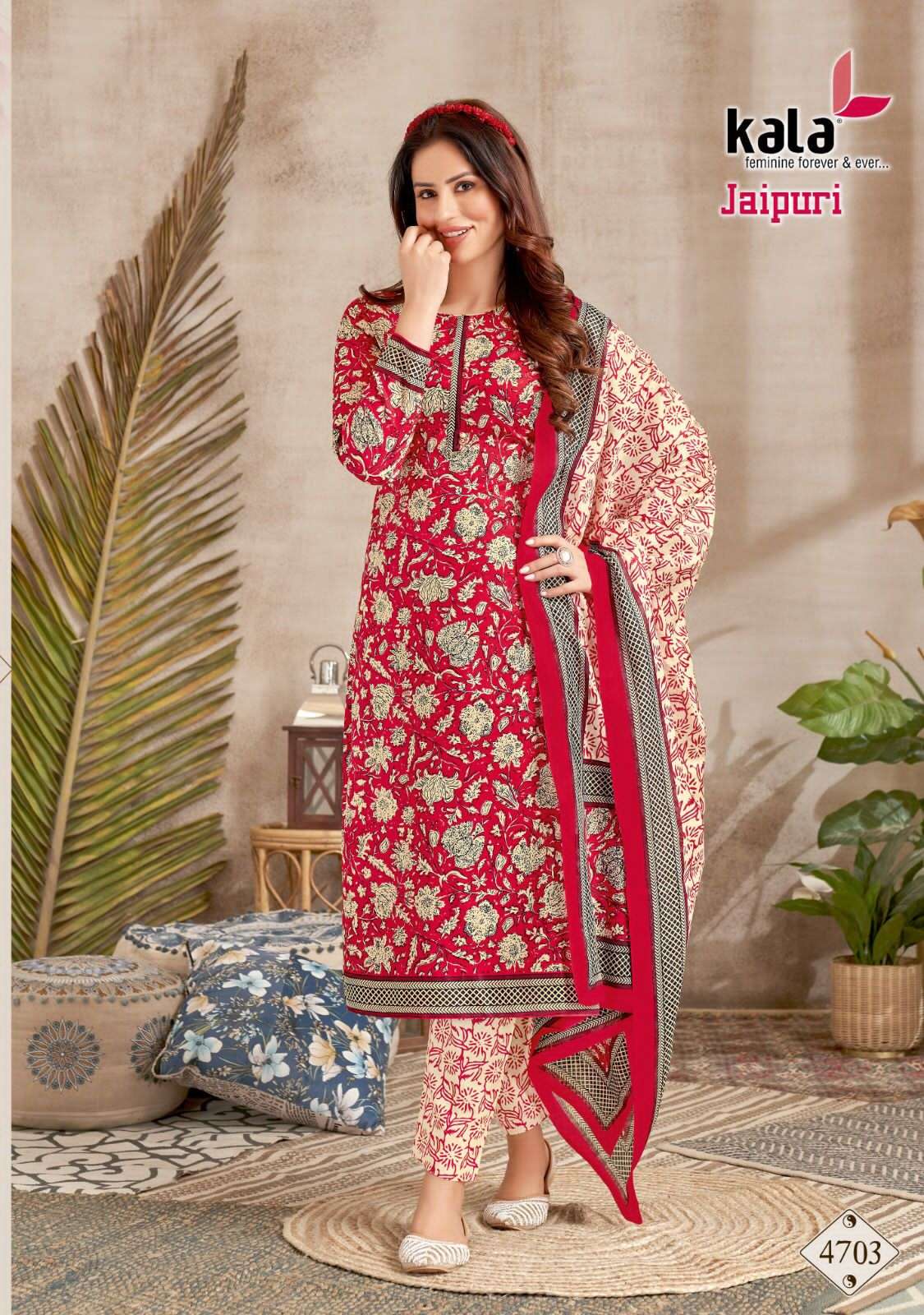 Jaipuri Vol-2 By Kala 4701 To 4712 Series Beautiful Suits Colorful Stylish Fancy Casual Wear Pure Cotton Print Dresses At Wholesale Price