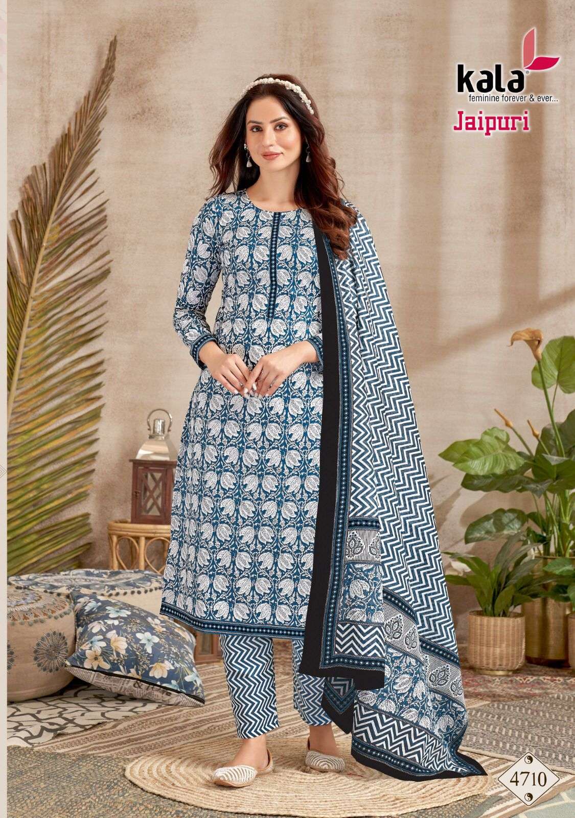 Jaipuri Vol-2 By Kala 4701 To 4712 Series Beautiful Suits Colorful Stylish Fancy Casual Wear Pure Cotton Print Dresses At Wholesale Price