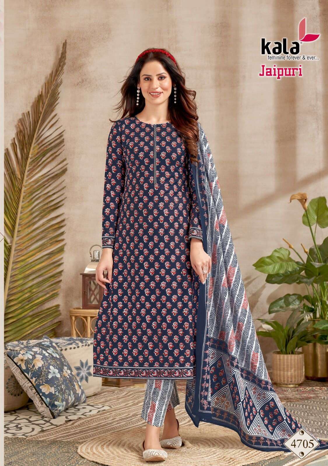 Jaipuri Vol-2 By Kala 4701 To 4712 Series Beautiful Suits Colorful Stylish Fancy Casual Wear Pure Cotton Print Dresses At Wholesale Price