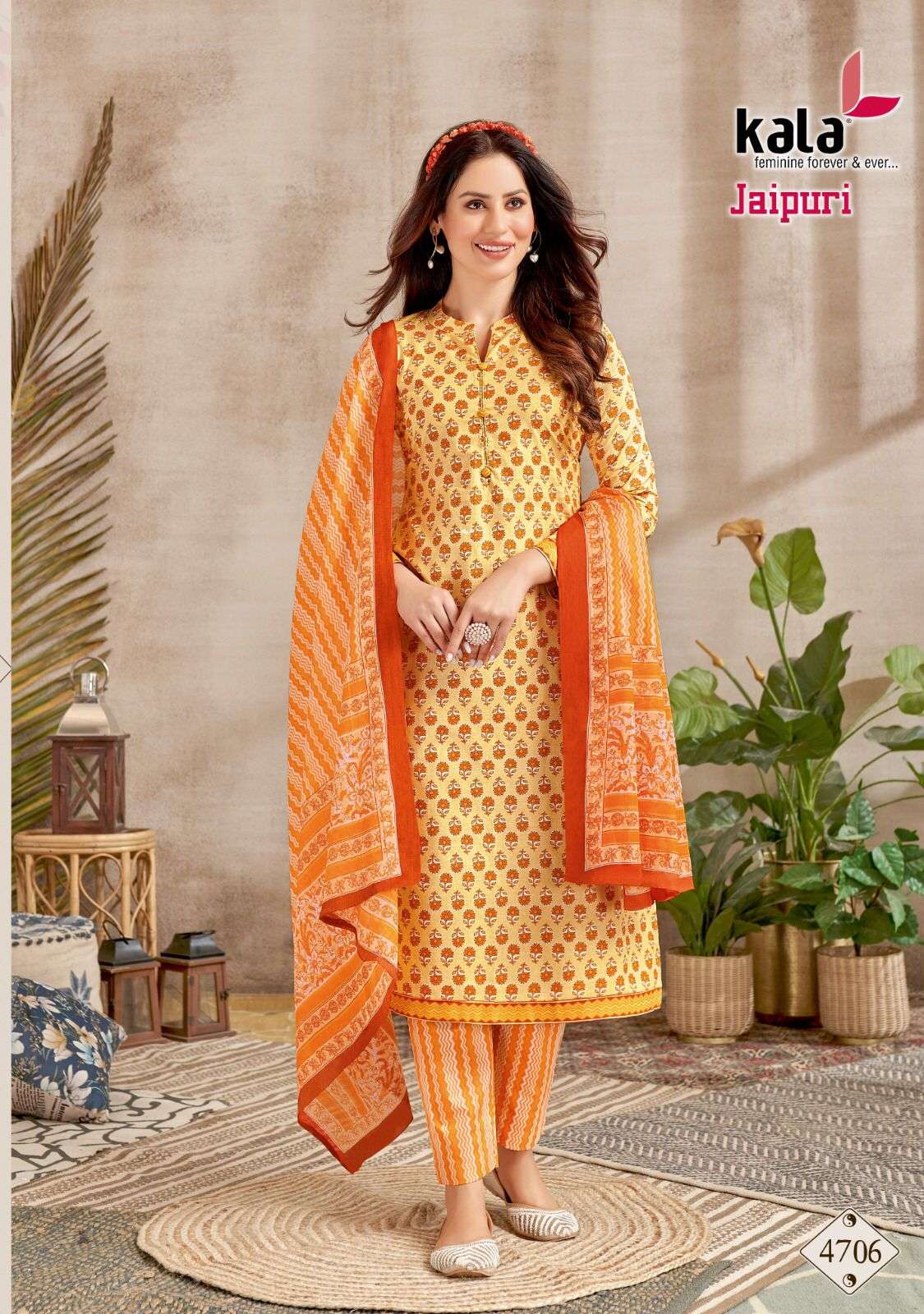 Jaipuri Vol-2 By Kala 4701 To 4712 Series Beautiful Suits Colorful Stylish Fancy Casual Wear Pure Cotton Print Dresses At Wholesale Price
