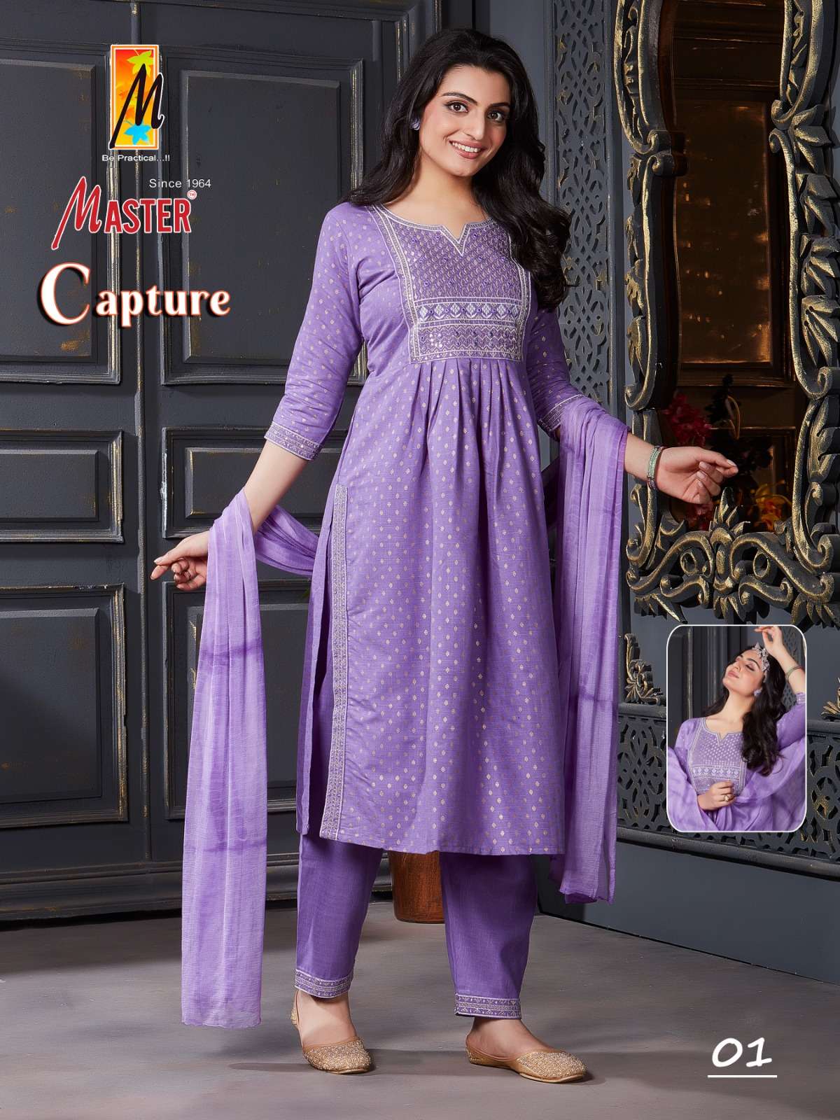 Capture By Master 01 To 08 Series Beautiful Suits Colorful Stylish Fancy Casual Wear & Ethnic Wear Rayon With Work Dresses At Wholesale Price
