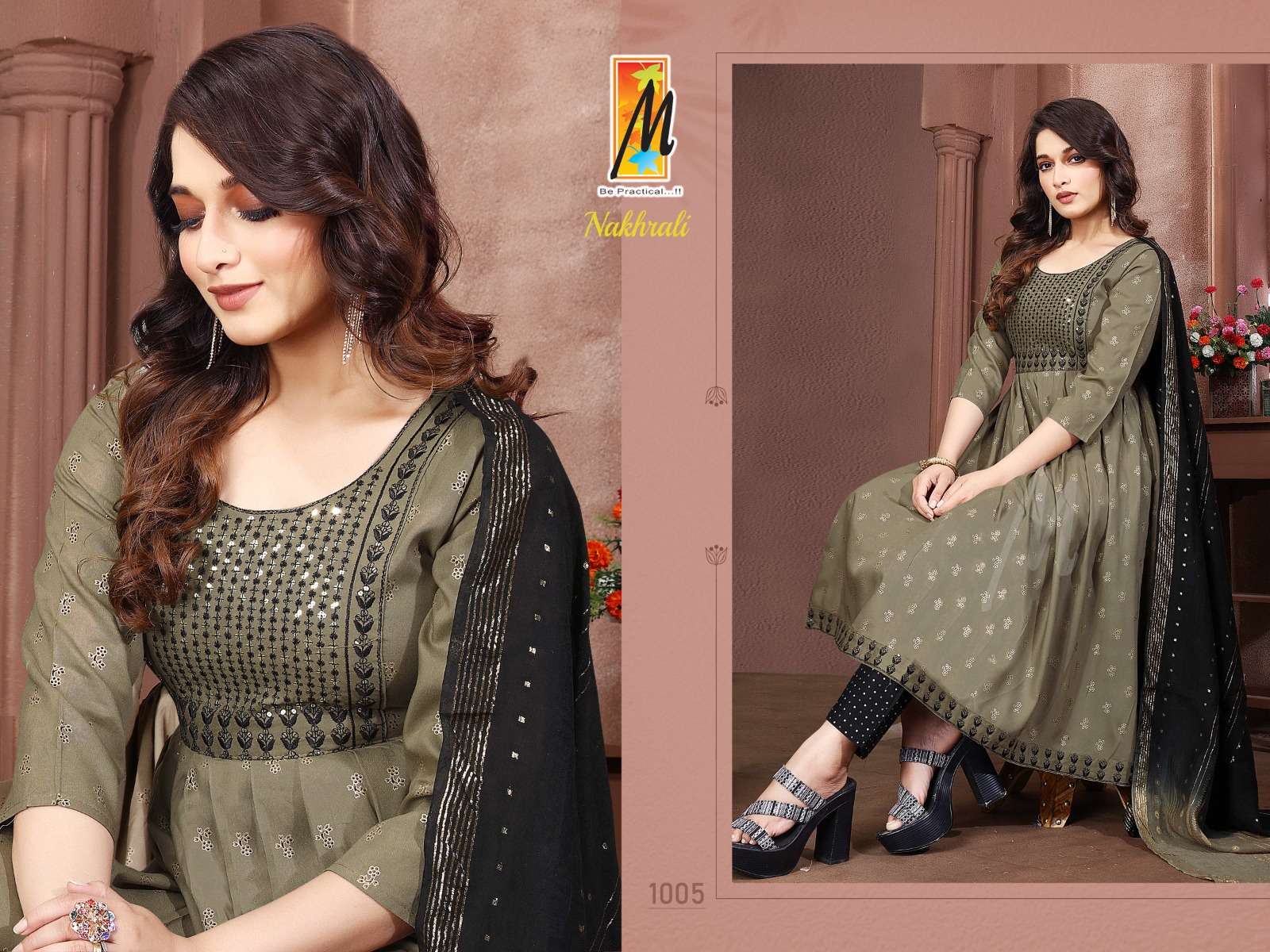 Nakhrali By Master 1001 To 1008 Series Beautiful Suits Colorful Stylish Fancy Casual Wear & Ethnic Wear Rayon With Work Dresses At Wholesale Price