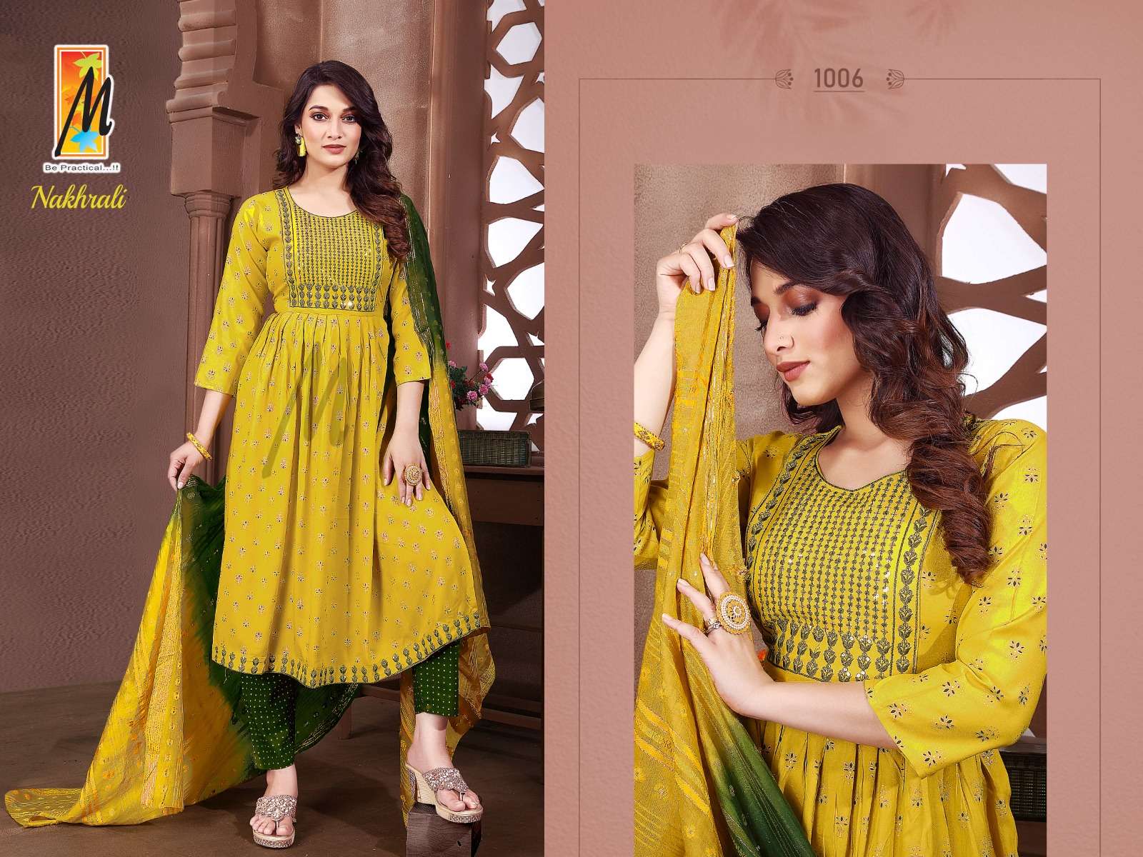 Nakhrali By Master 1001 To 1008 Series Beautiful Suits Colorful Stylish Fancy Casual Wear & Ethnic Wear Rayon With Work Dresses At Wholesale Price