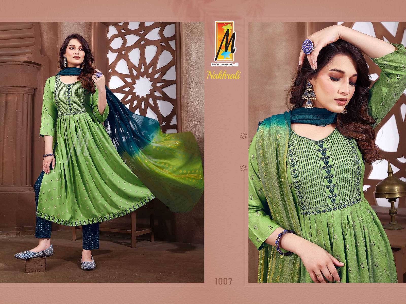 Nakhrali By Master 1001 To 1008 Series Beautiful Suits Colorful Stylish Fancy Casual Wear & Ethnic Wear Rayon With Work Dresses At Wholesale Price