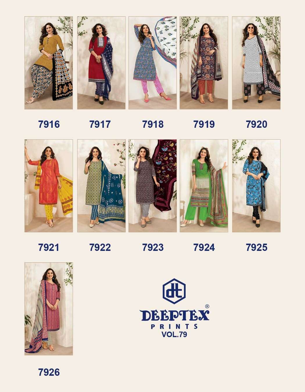Miss India Vol-79 By Deeptex 7901 To 7926 Series Beautiful Festive Suits Colorful Stylish Fancy Casual Wear & Ethnic Wear Pure Cotton Dresses At Wholesale Price