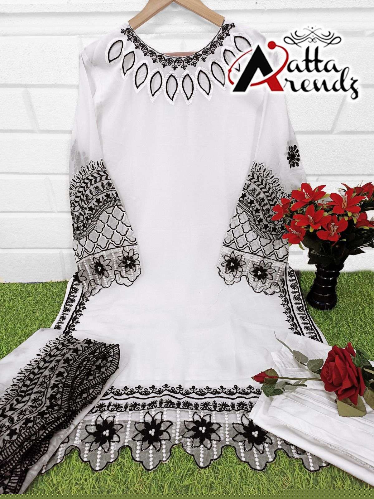 Atta Trendz 2707 Colours By Atta Trendz 2707-A To 2707-B Series Designer Pakistani Suits Beautiful Stylish Fancy Colorful Party Wear & Occasional Wear Pure Georgette Dresses At Wholesale Price