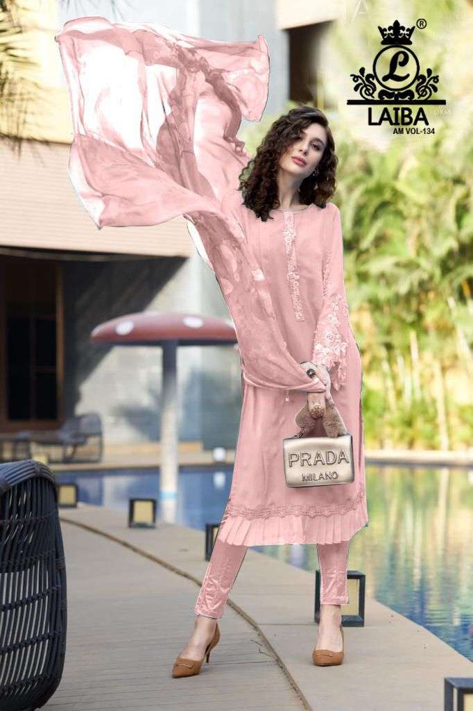 Am Vol-134 By Laiba 01 To 04 Series Beautiful Pakistani Suits Colorful Stylish Fancy Casual Wear & Ethnic Wear Pure Georgette Dresses At Wholesale Price