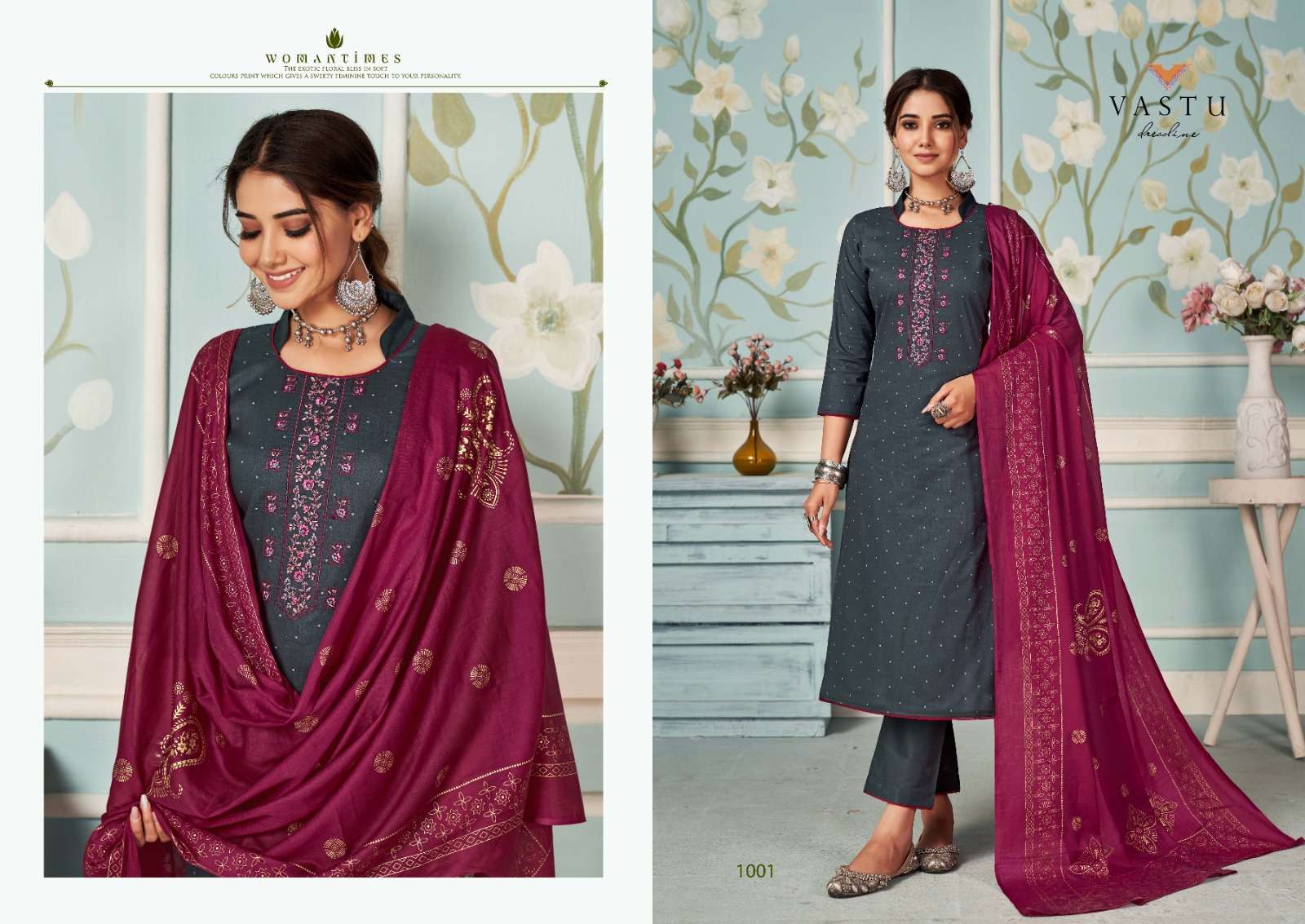 Elira By Vastu 1001 To 1010 Series Designer Suits Collection Beautiful Stylish Colorful Fancy Party Wear & Occasional Wear Pure Lawn Cotton Dresses At Wholesale Price