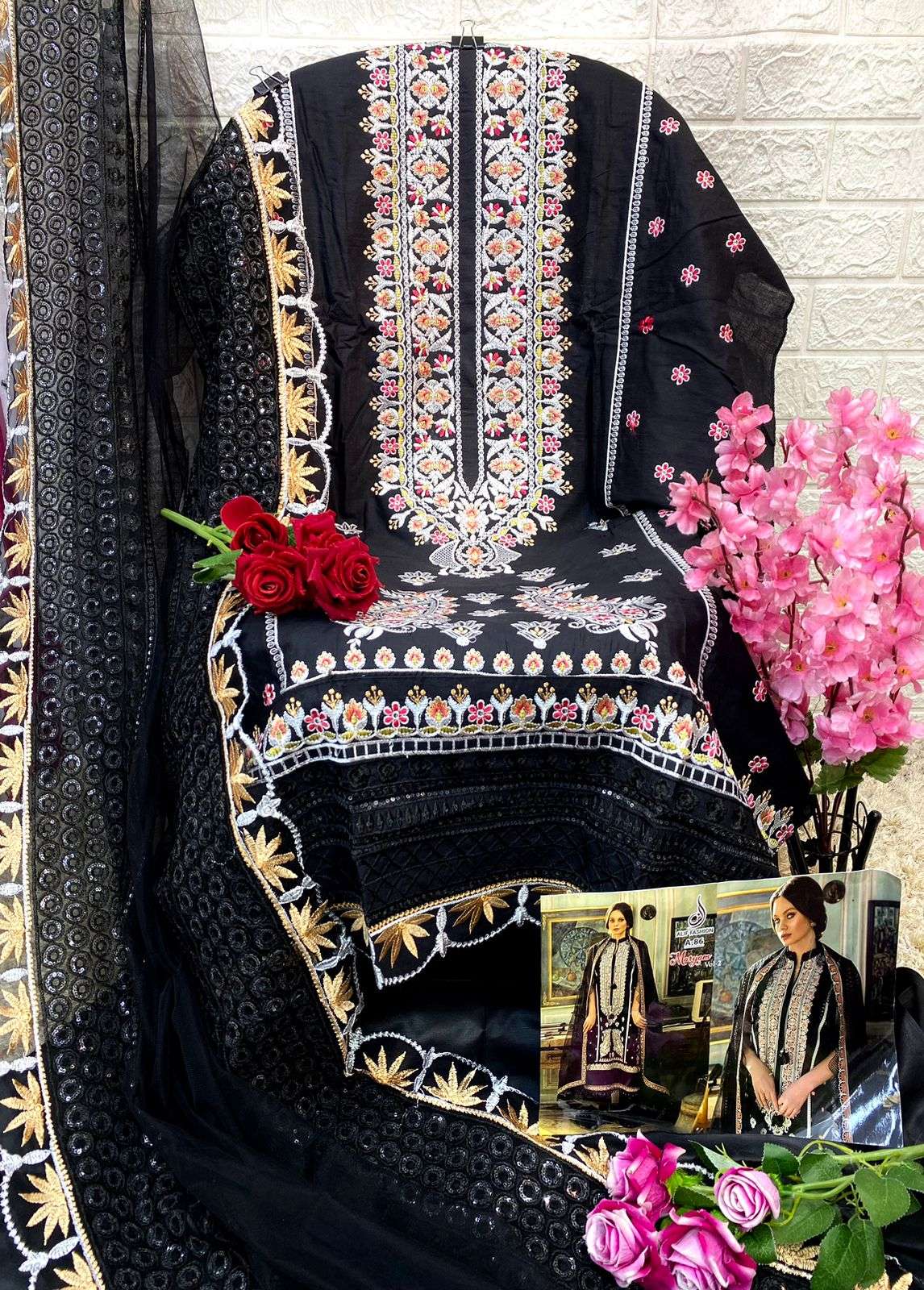 Maryam Vol-2 By Alif Fashion 86 To 87 Series Beautiful Pakistani Suits Stylish Colorful Fancy Casual Wear & Ethnic Wear Pure Cambric Cotton Embroidered Dresses At Wholesale Price