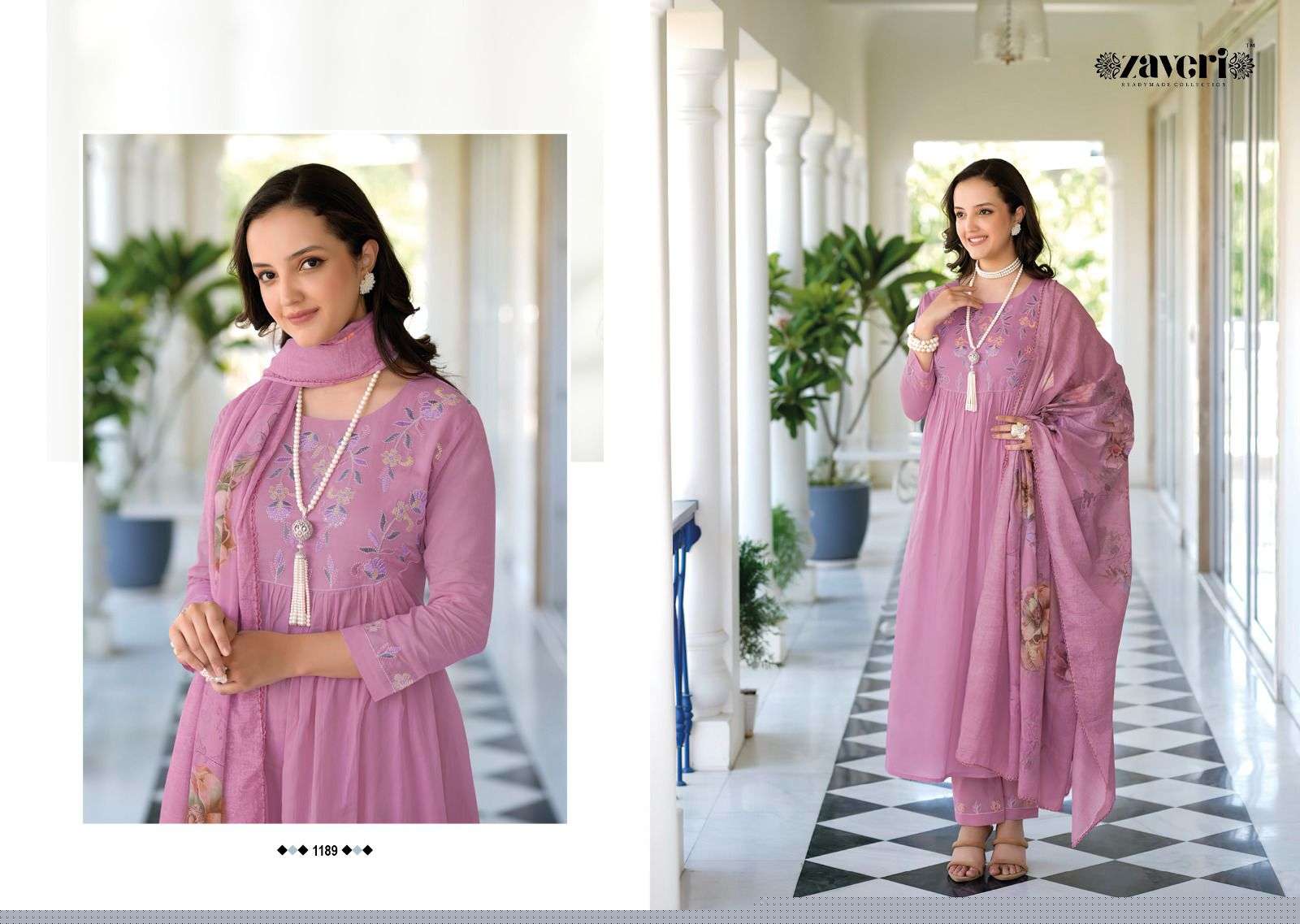 Symphonia By Zaveri 1189 To 1192 Series Designer Festive Suits Beautiful Fancy Colorful Stylish Party Wear & Occasional Wear Pure Mal Cotton Dresses At Wholesale Price